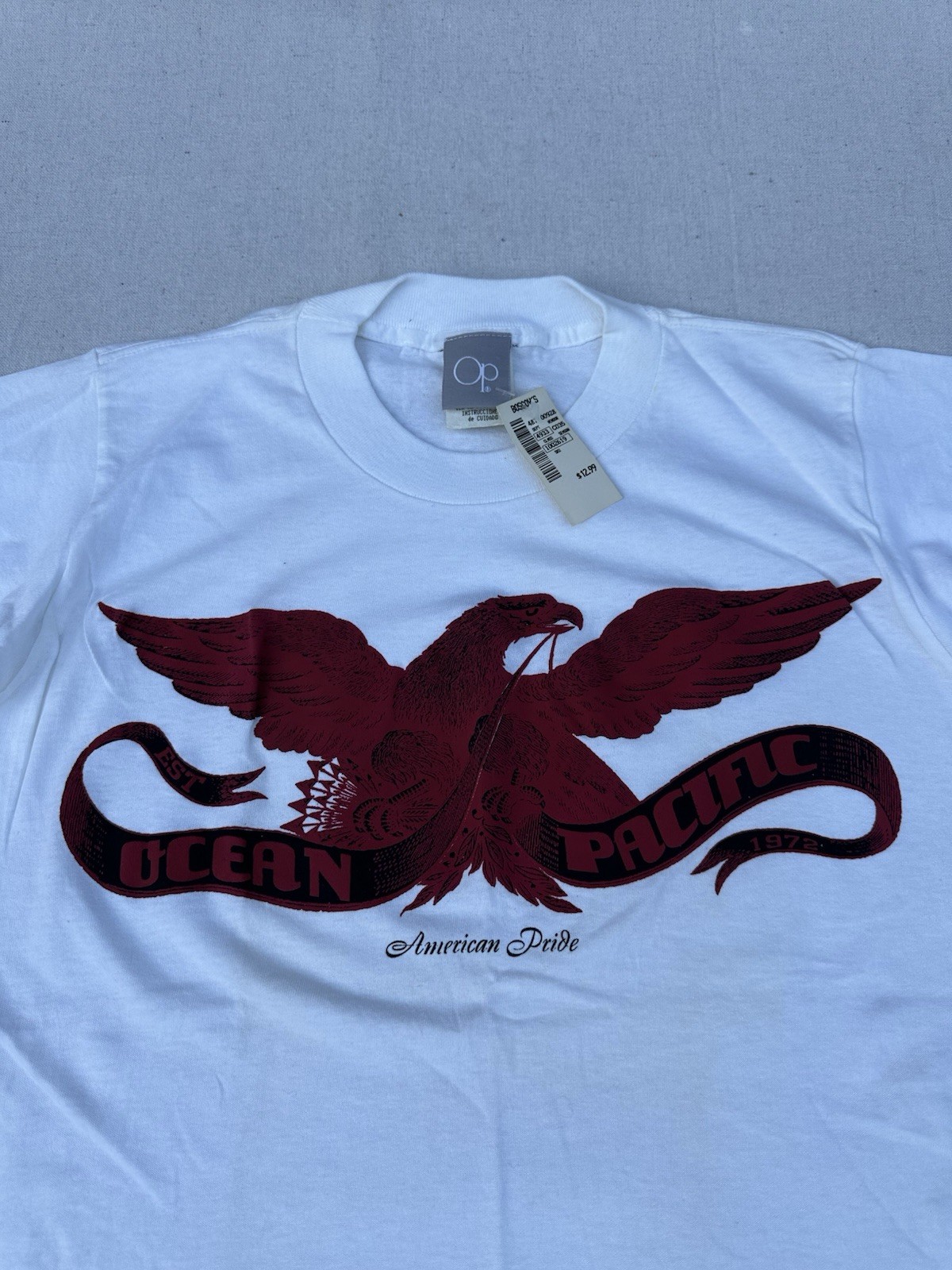 Rare NOS Vtg 80s Ocean Pacific OP American Eagle Shirt Surf Skate Single Stitch