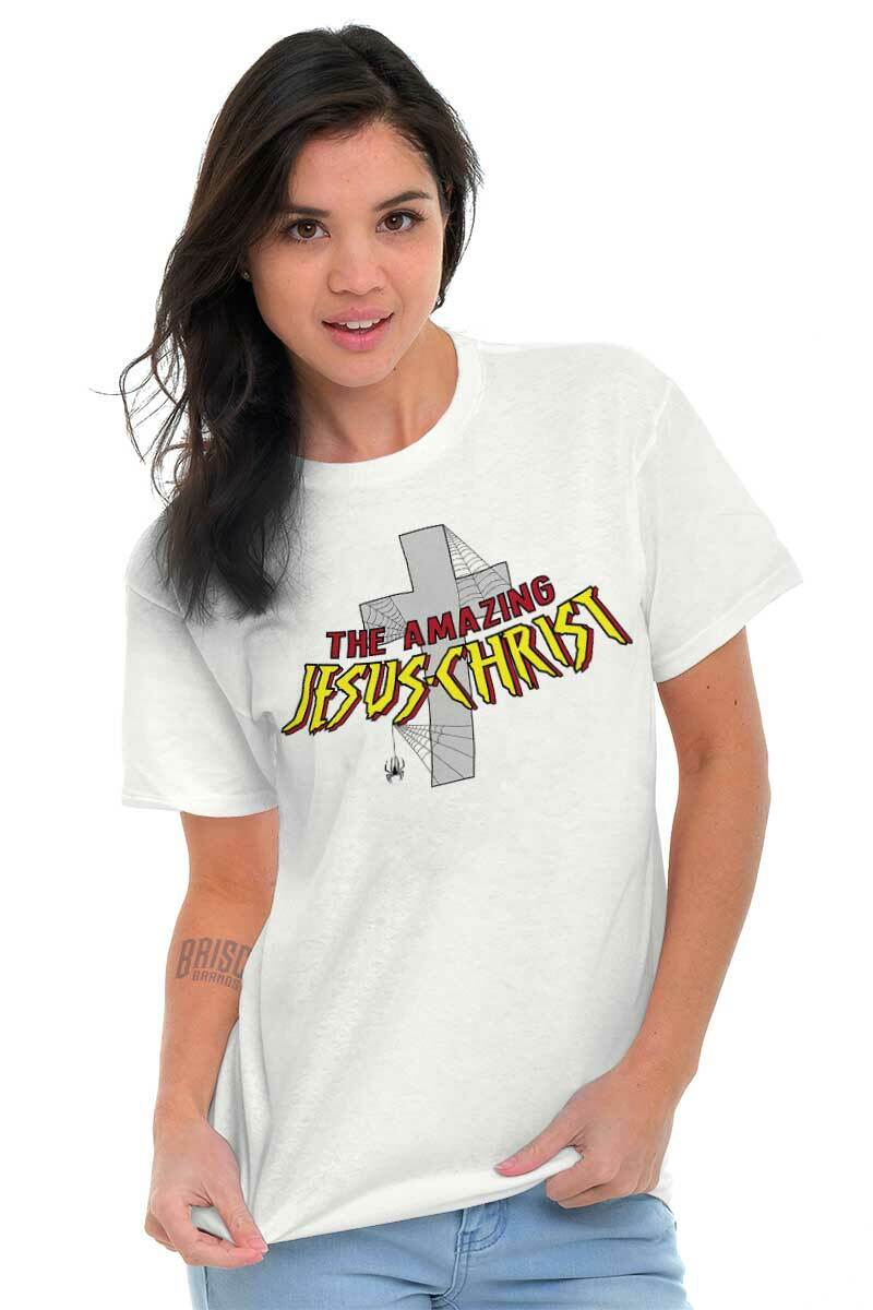 Amazing Jesus Christ Christian Religious Adult Short Sleeve Crewneck Tee