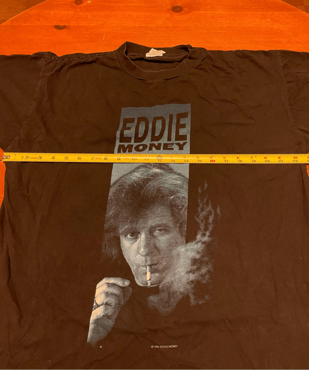 Vintage 1994 Eddie Money T Shirt Shakin With The Money Man XL Black Music OG