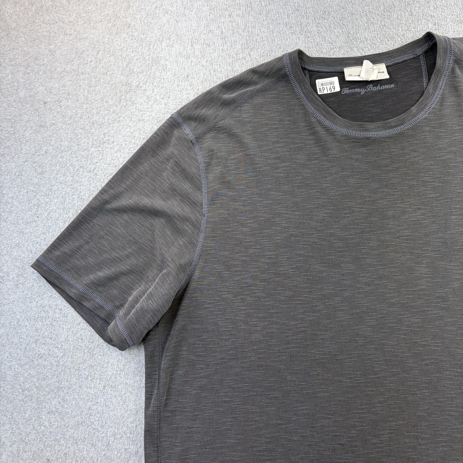 Tommy Bahama Shirt Mens 2XL Gray Reversible Short Sleeve Crewneck Casual Adult