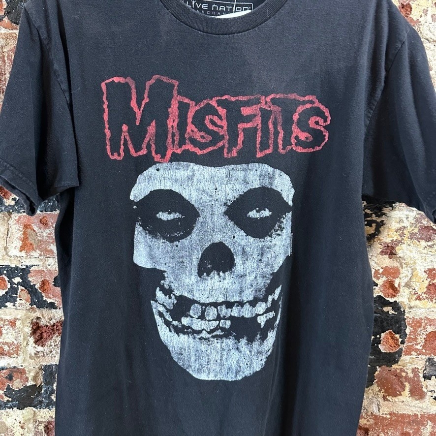 Misfits Friend Skull T-Shirt Mens Small Black Music Festival Graphic Tee