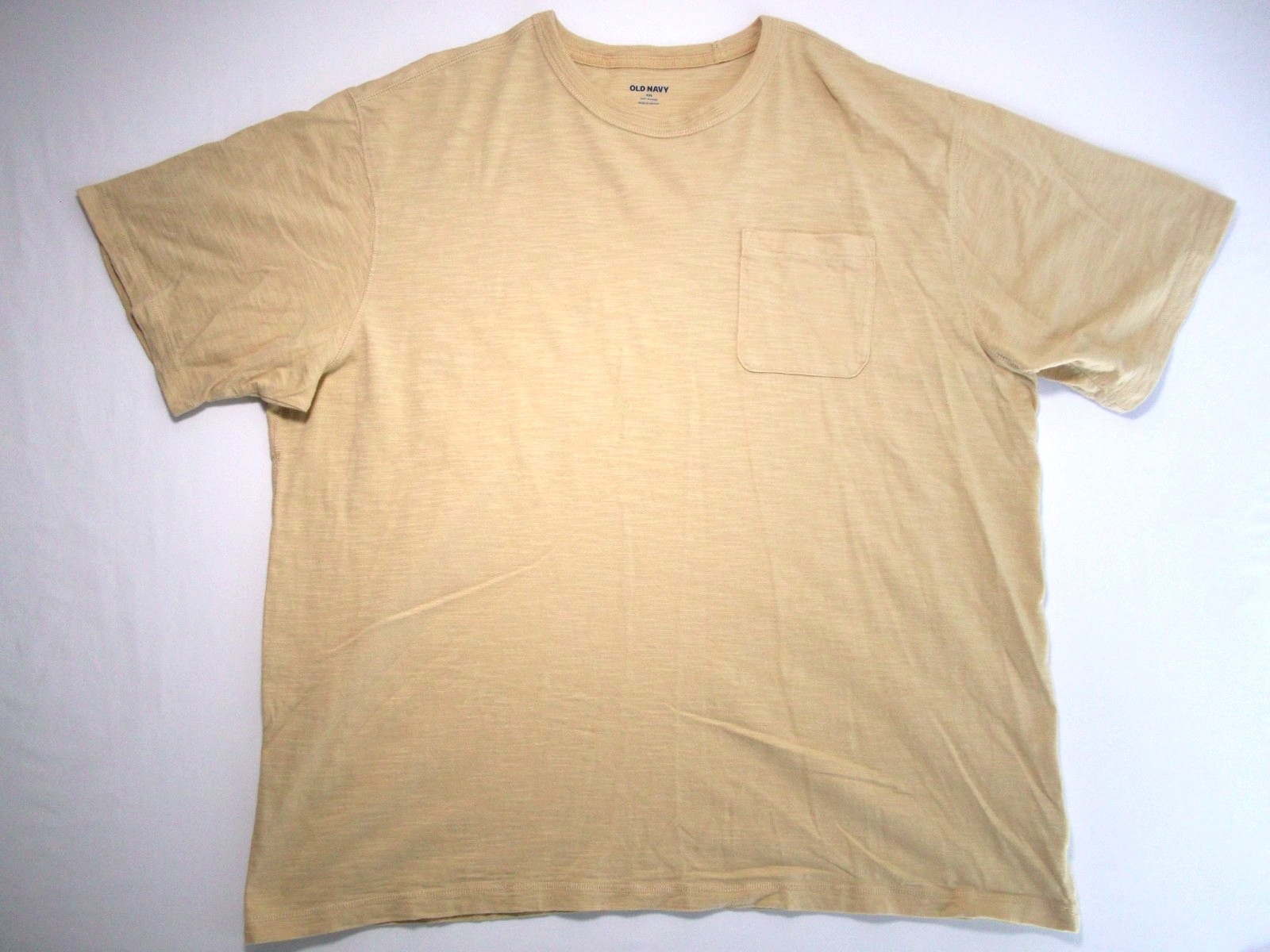 Old Navy T-Shirt Men&rsquo;s Sz. 2XL (W 26in x L 30in)Beige Yellow