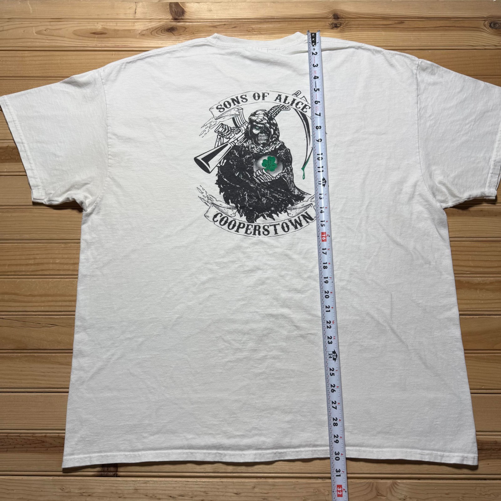 Vintage Y2K Cooperstown Motorcycle Club Sons of Alice Graphic Biker T-Shirt 2XL