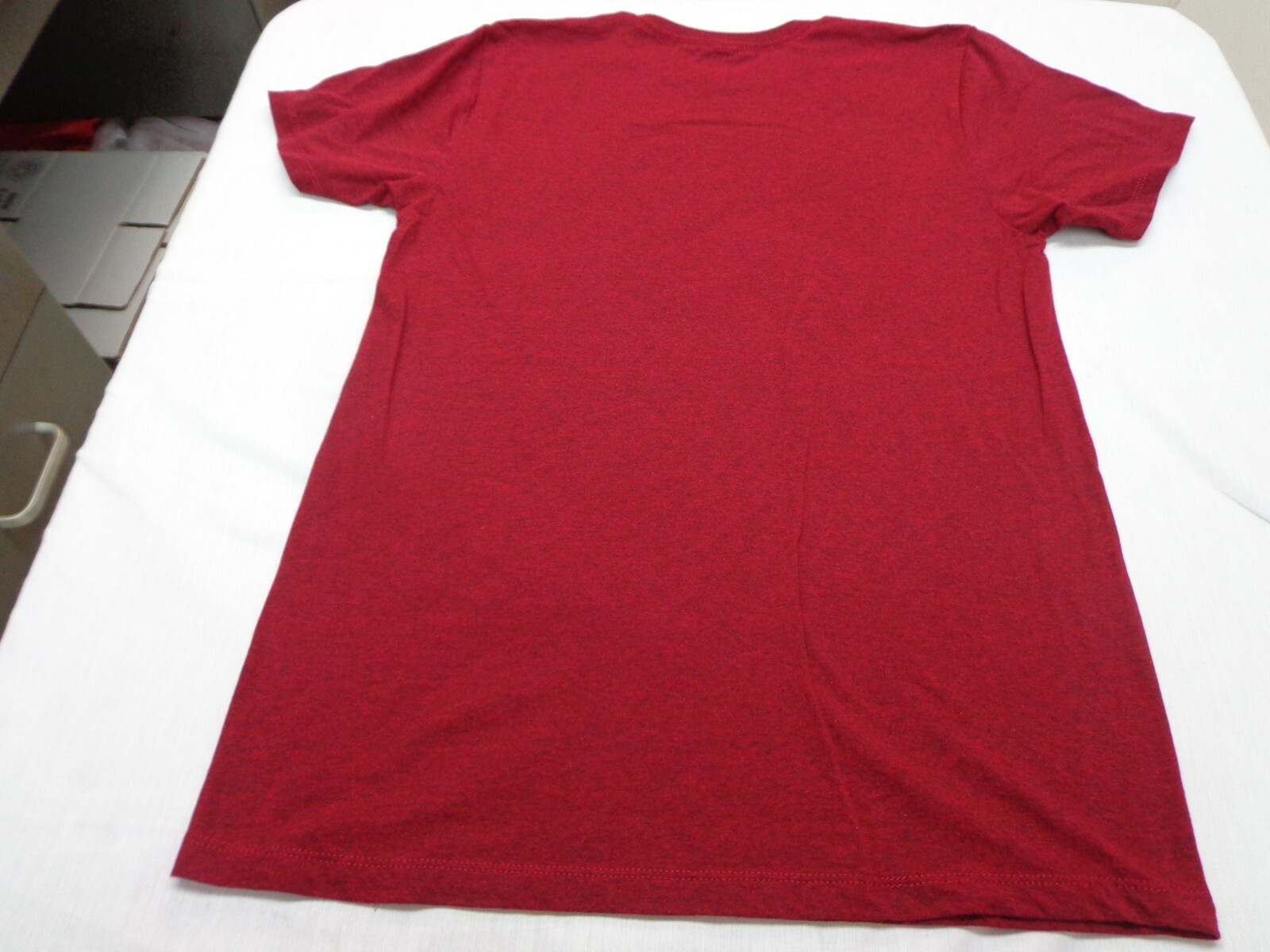 The Flash T-shirt Short Sleeve Heather Burgundy Gold Flash Logo Medium