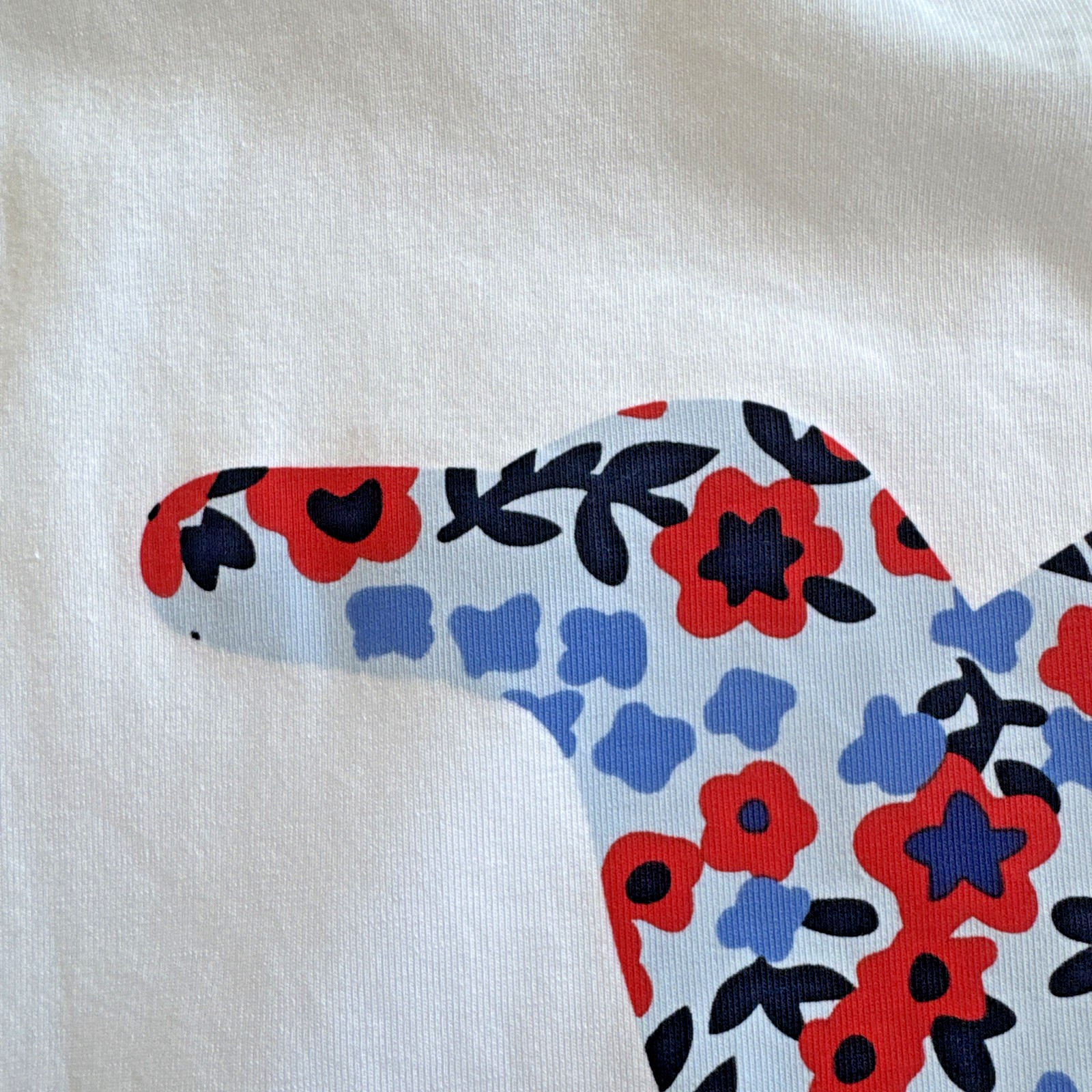 Birddogs T Shirt Mens XL Red White Blue Flower Bird Tee Cotton Stretch USA Logo