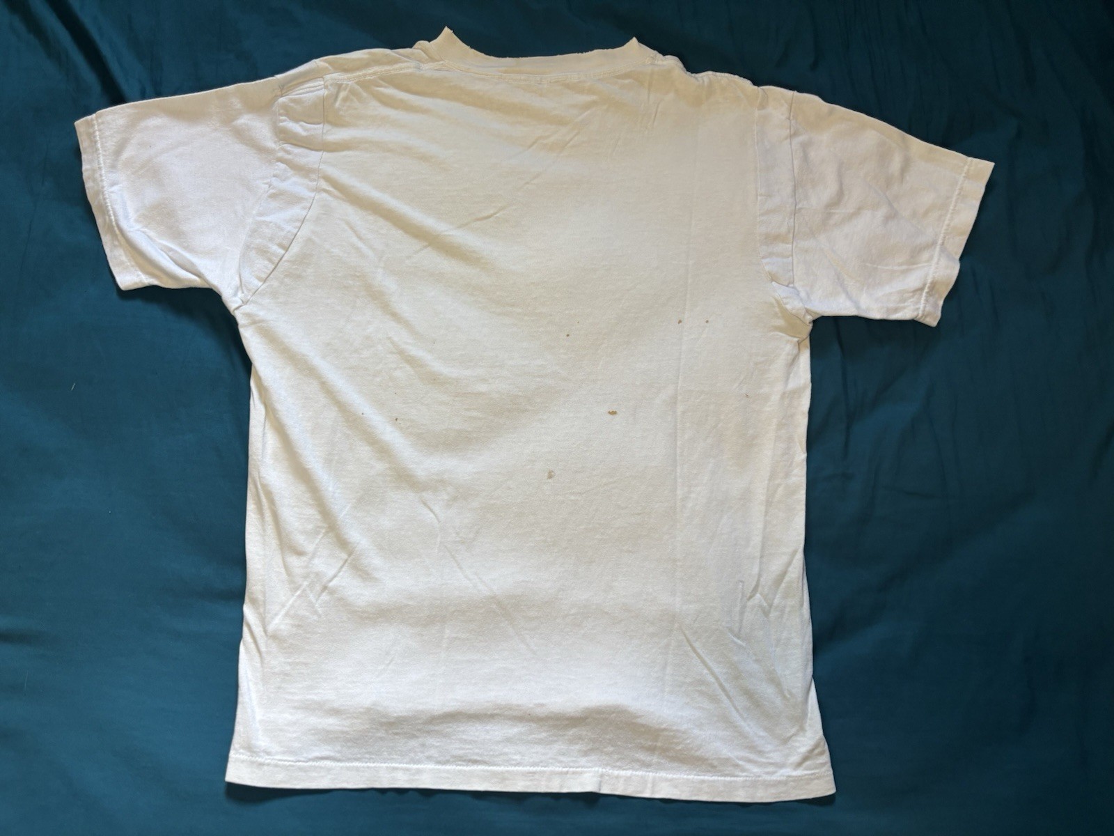 Vintage Three Stooges Shirt Mens Medium White Girly Curly Man 90s REPAIRED FLAWS