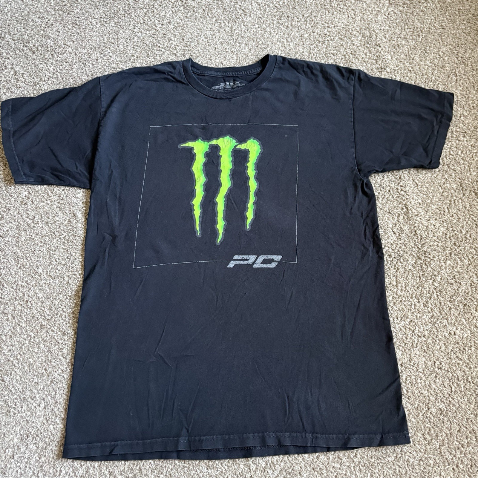 Monster Energy x Pro Circuit T Shirt Black Size Large