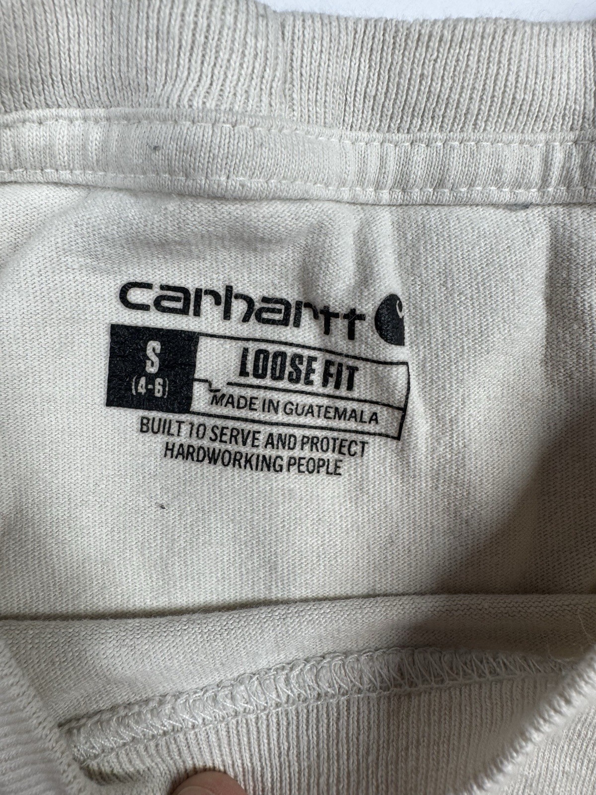 Carhartt Shirt Mens Small White Relaxed Fit Sunset Logo Graphic Loose fit Tee