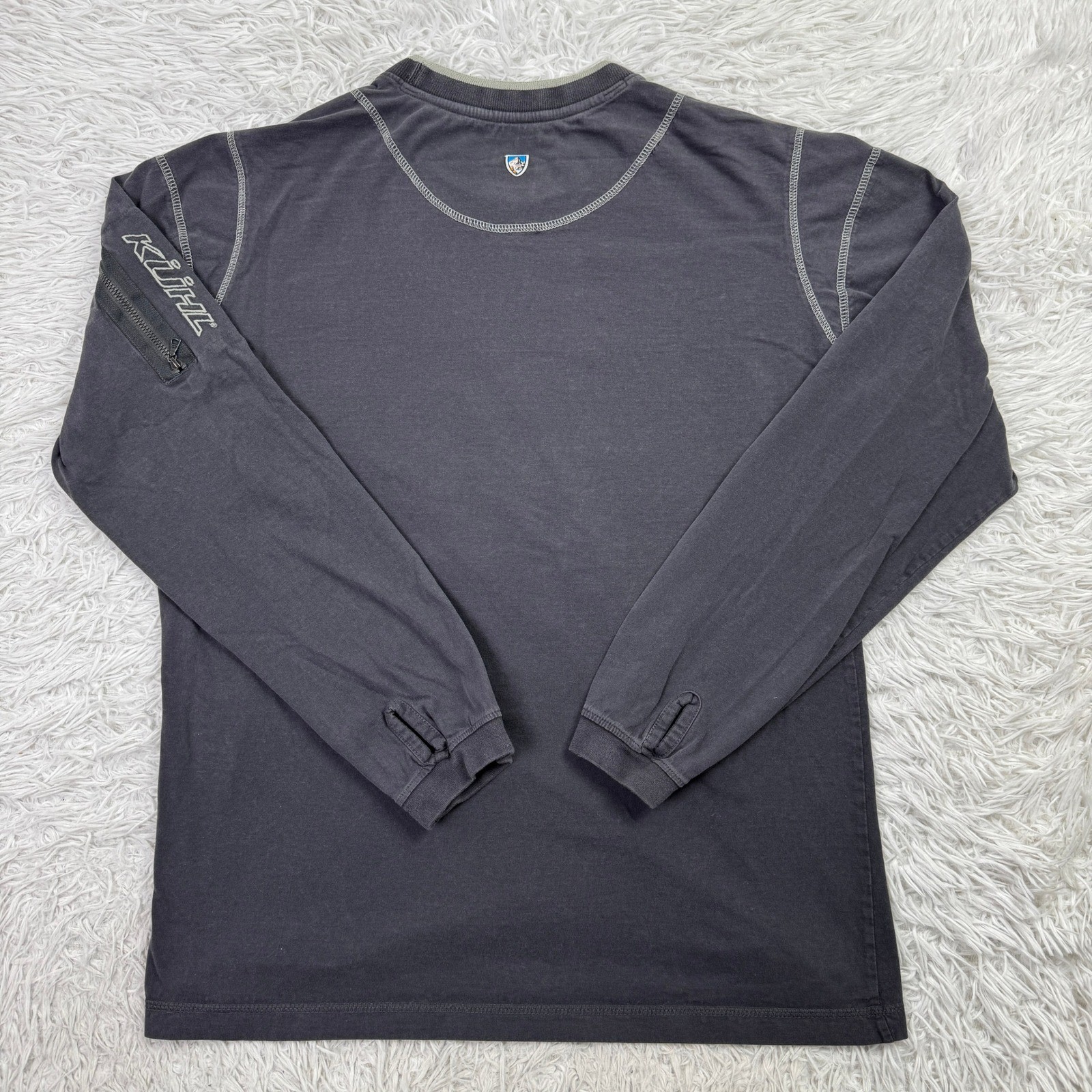 Kuhl Shirt Mens Large Kommando Crew 100% Cotton Long Sleeve Pocket Outdoor Men L