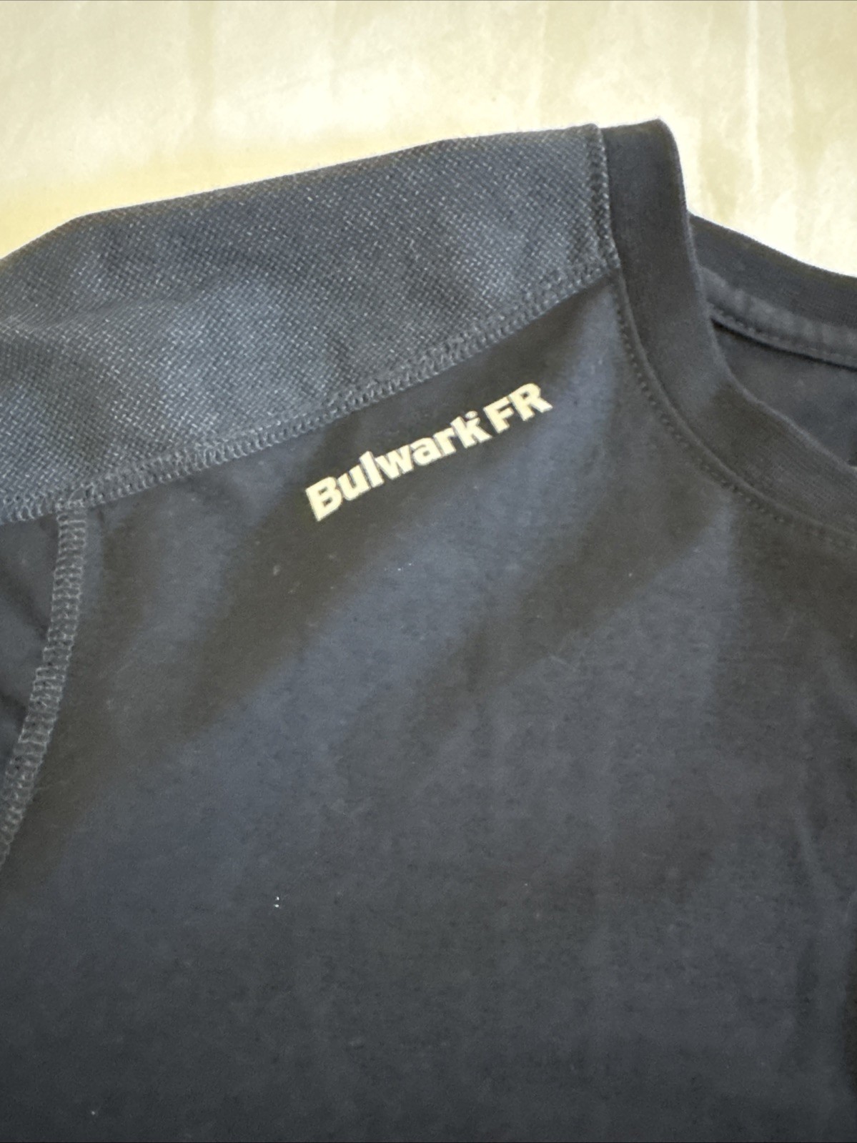 Bulwark Shirt Mens XL Black FR Flame Resistant IQ Henley Long Sleeve Pyro Safe