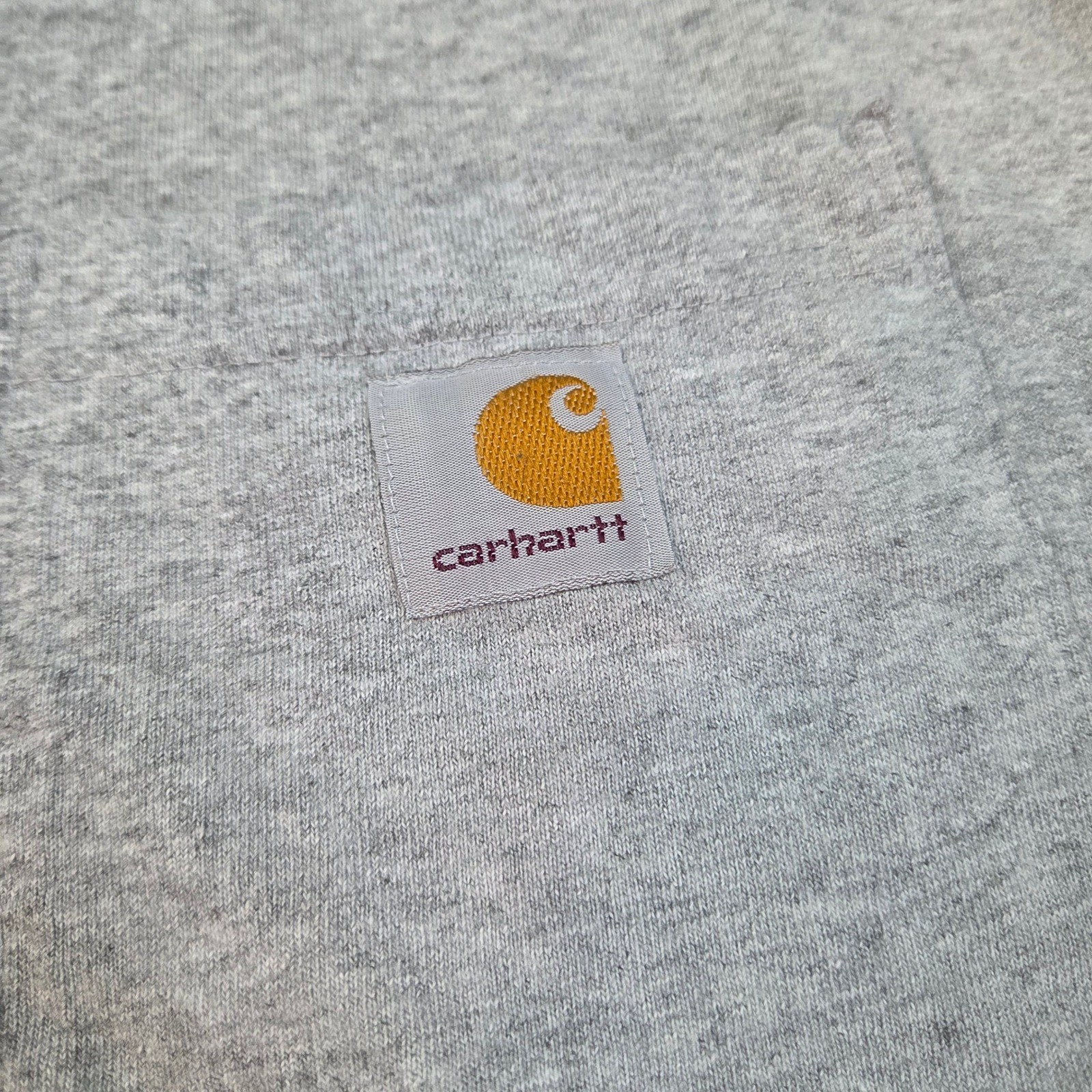 Carhartt Tee Mens XL Loose Fit Short Sleeve Pocket Heather Gray 100% Cotton