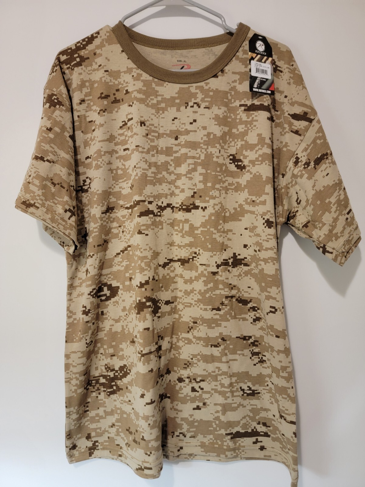 Rothco Mens Camo New NWT Size XL Short Sleeve Tactical Military T-Shirt Desert