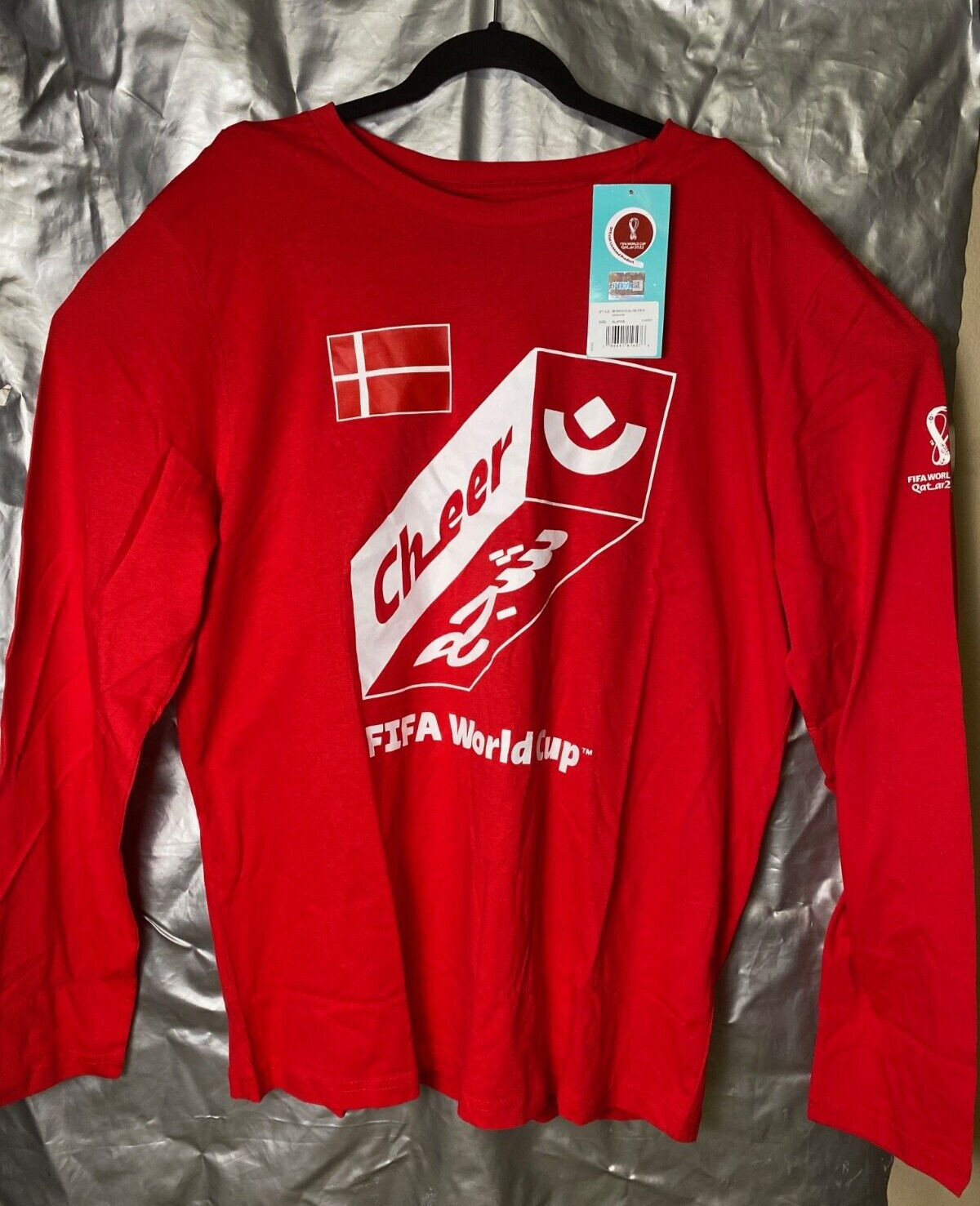 FIFA World Cup Outerstuff Men&rsquo;s Penalty Long Sleeve Tee Denmark SZ XL