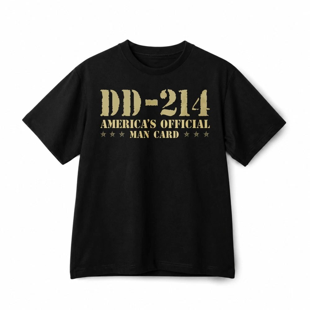 DD-214 America&rsquo;s Official Man Card Veteran Graphic T-Shirt Military Gift Tee