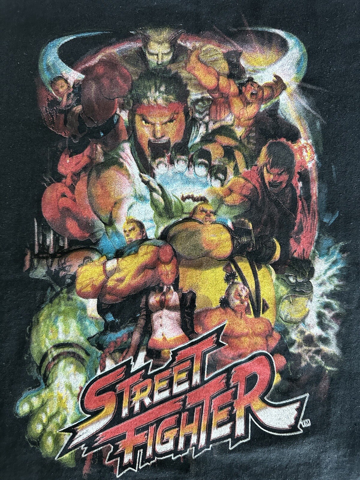 Street Fighter Video Game Graphic Black T Shirt/Size Large/Mens/Brand New