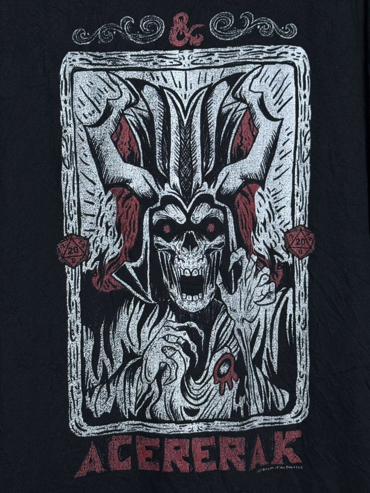 Dungeons & Dragons Acererak Demilich Card T-Shirt Men&rsquo;s 3XL Black DND Gaming Tee