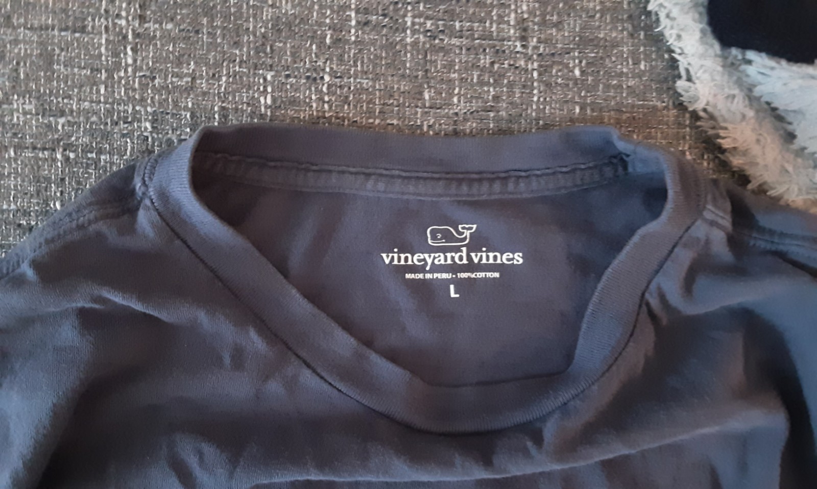 Vineyard Vines Whale Pocket 4th Of July Themed Crew Large Blue Tee Shirt Tee
