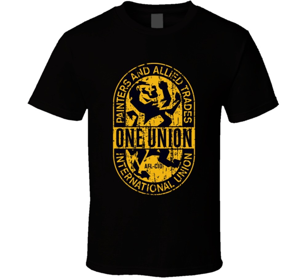 IUPAT US Trade Unions Trendy Worn Look T Shirt