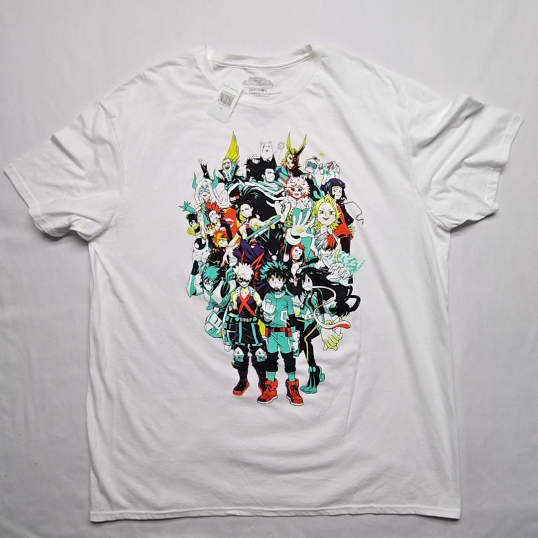 My Hero Academia Shirt White XXL Anime Graphic Character Tee
