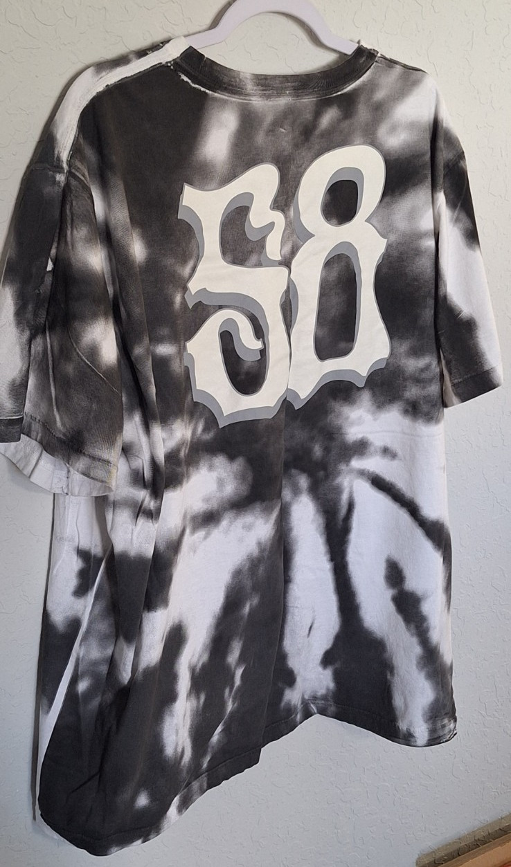 Rare NIKE SB Skateboard Black & White Tie Dye Double-Sided T-Shirt 2XL Hard Find