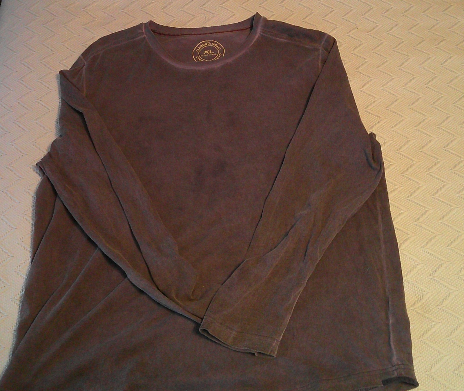 Carbon 2 Cobalt Mens Tee-Shirt Size XL Long Sleeve Crew Neck Blue Classic VGUC