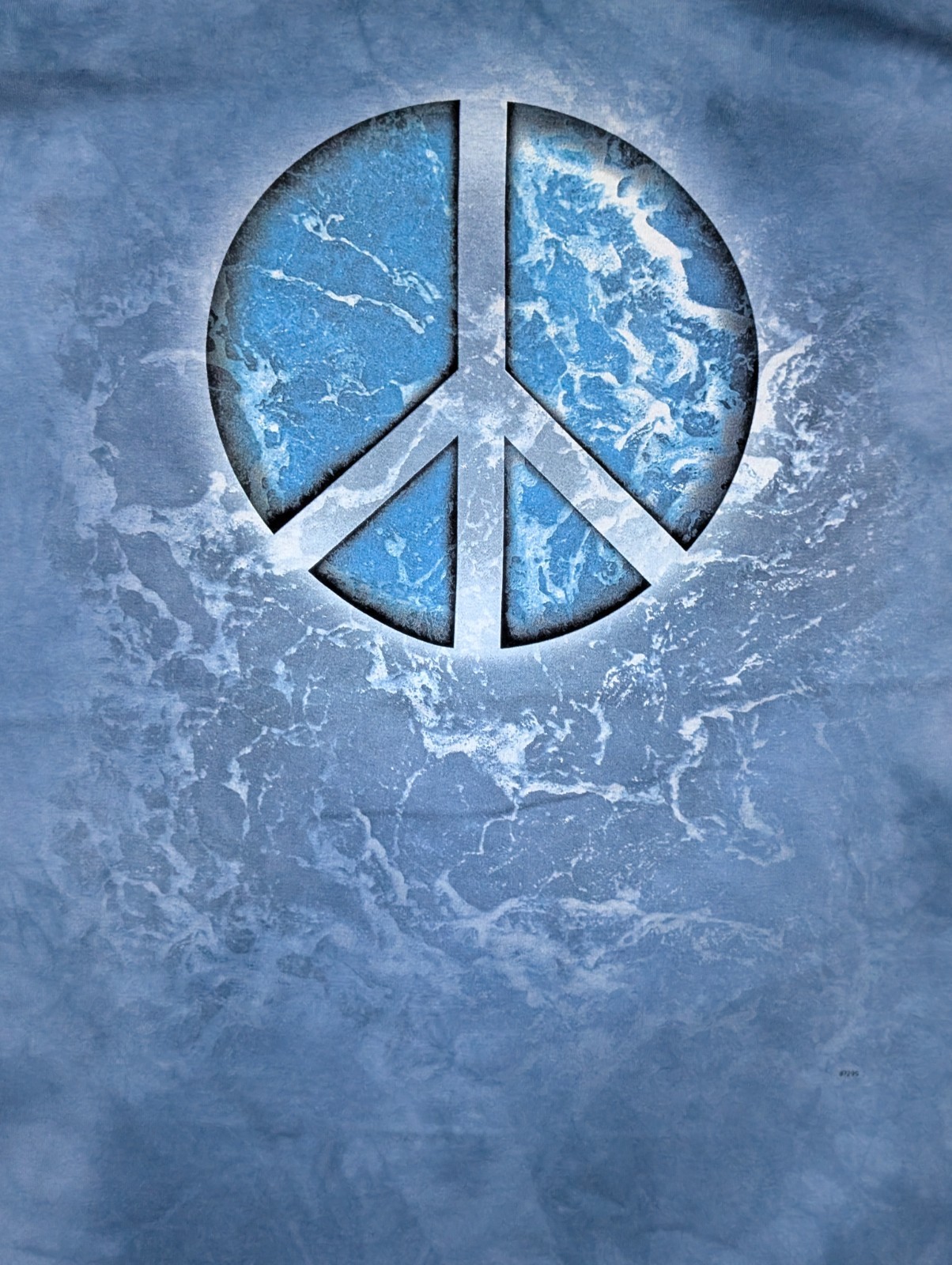 The Mountain Mens T-shirt Blue Peace Sign Clouds New Logo 2XL #6088
