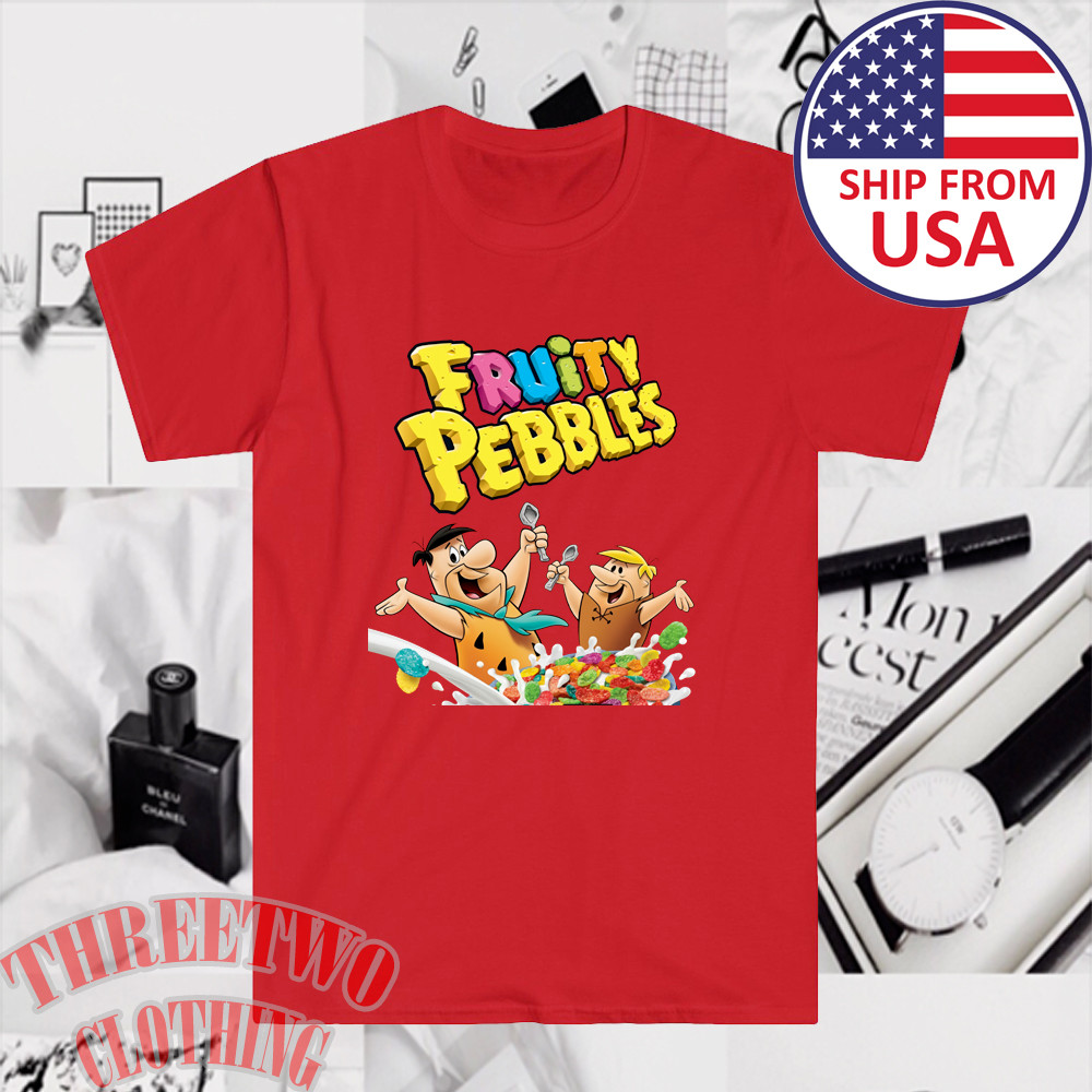 Fruity Pebbles Cereal Men&rsquo;s Red Size S to 5XL