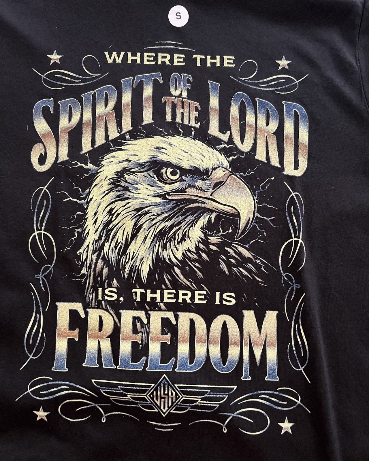 I Love My Freedom Men’s Black Eagle Freedom T-shirt
