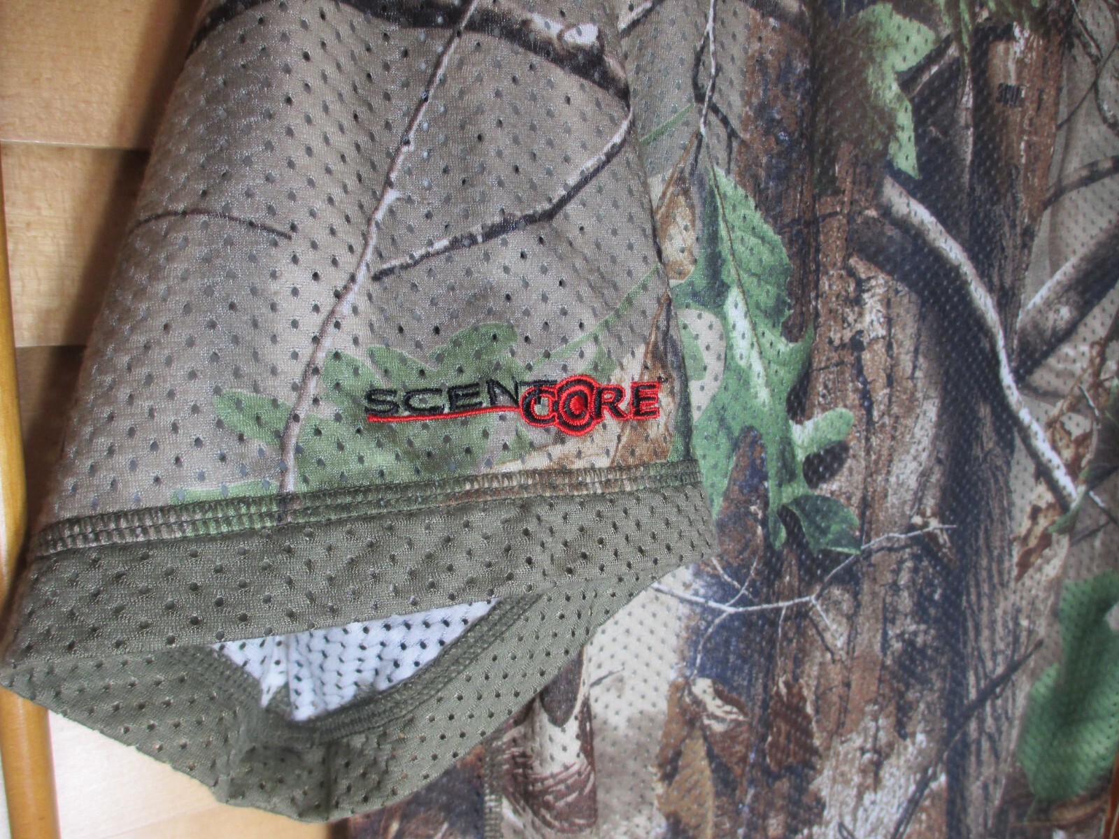 Gander Mountain Men&rsquo;s LT Brown Green Forest Woods Hunting Camo Mesh Shirt EUC