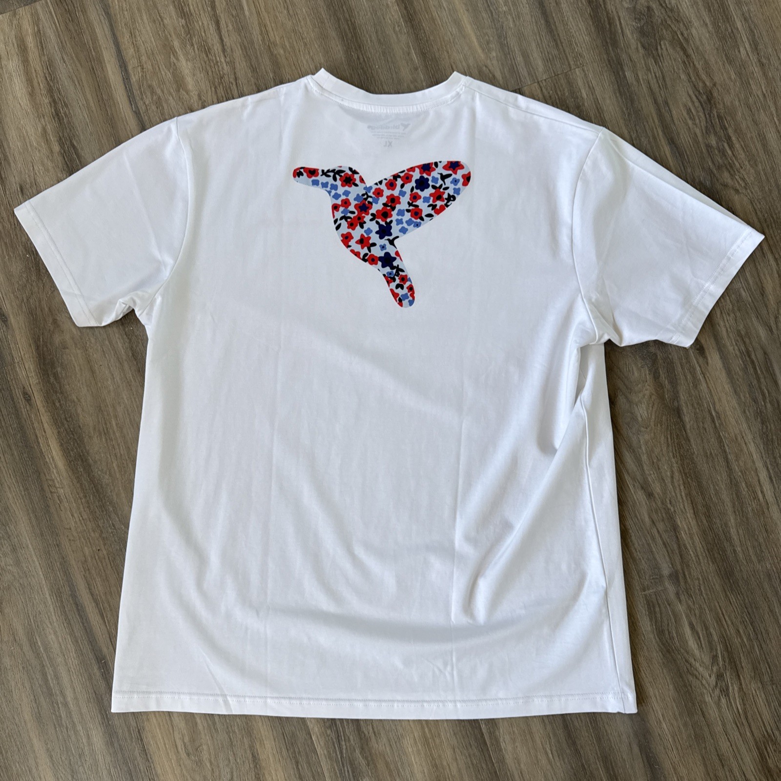 Birddogs T Shirt Mens XL Red White Blue Flower Bird Tee Cotton Stretch USA Logo
