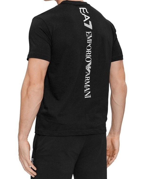 Emporio Armani Black Men&rsquo;s cotton T-Shirt EA stripe print ,Size M*L*XL*2XL*3XL