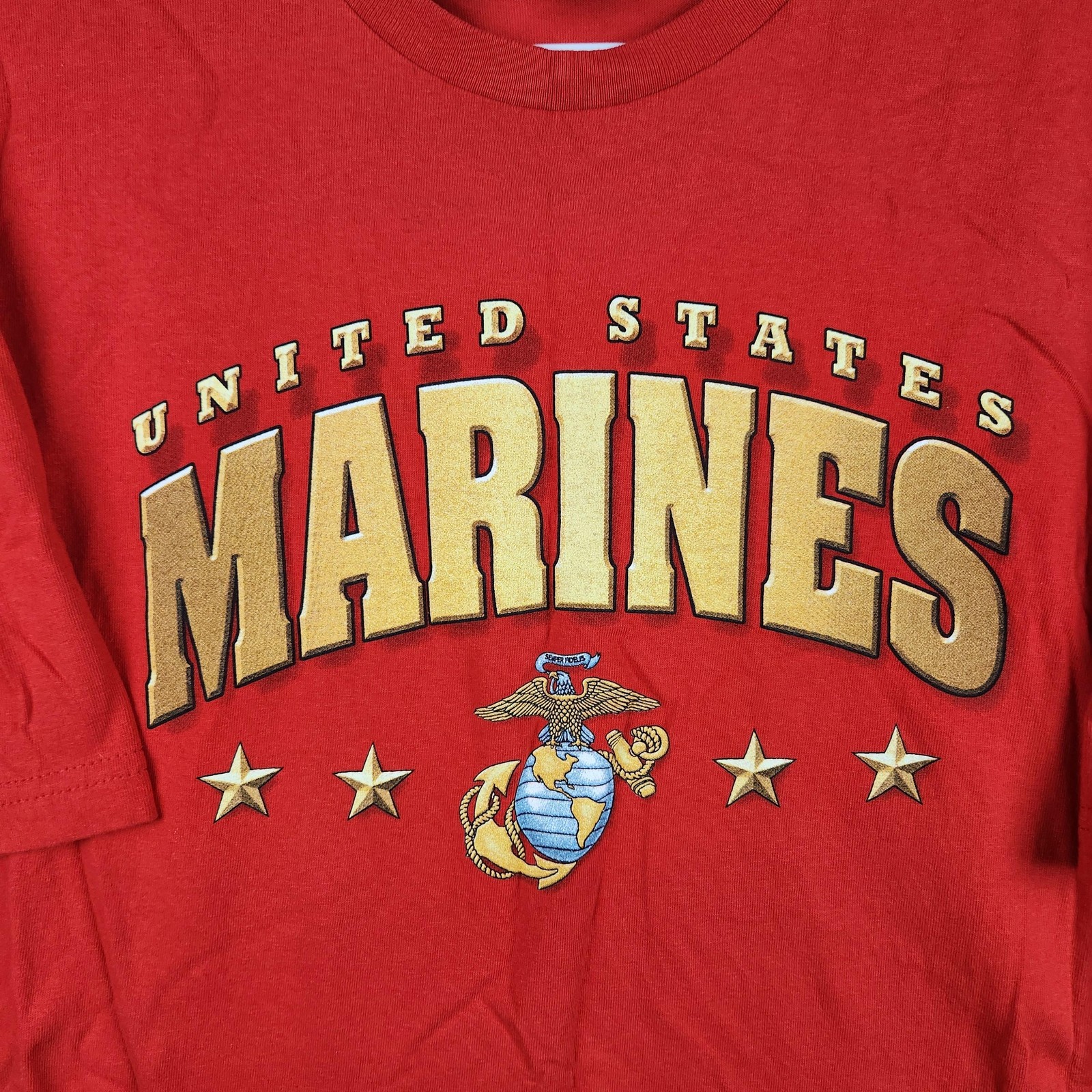 United States Marines Shirt Mens XL Red Made In USA Military Graphic Tee Logo