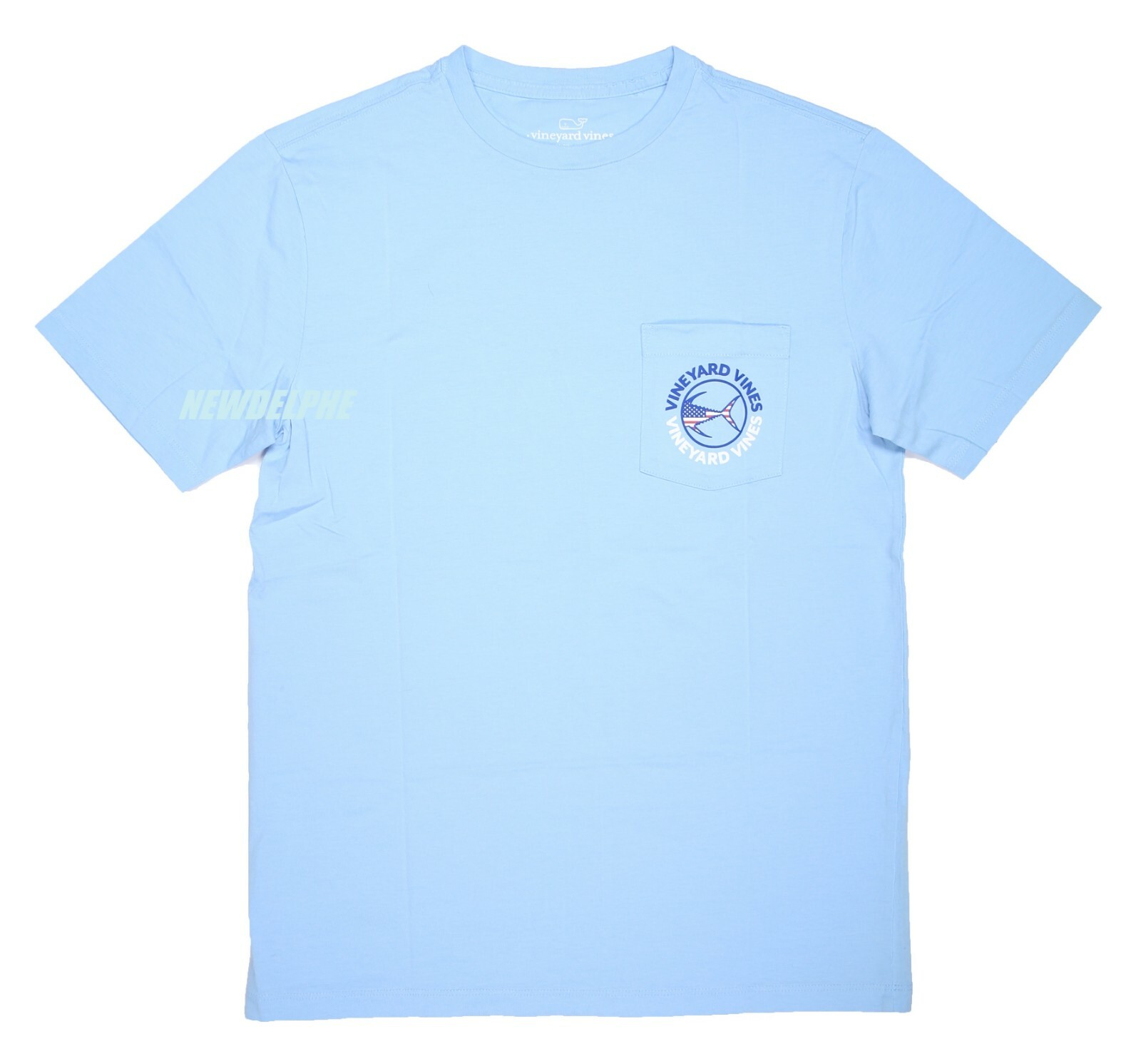 NWT Vineyard Vines Men SS Whale Pocket Crew Tee T-Shirt « TUNA USA EDITION »