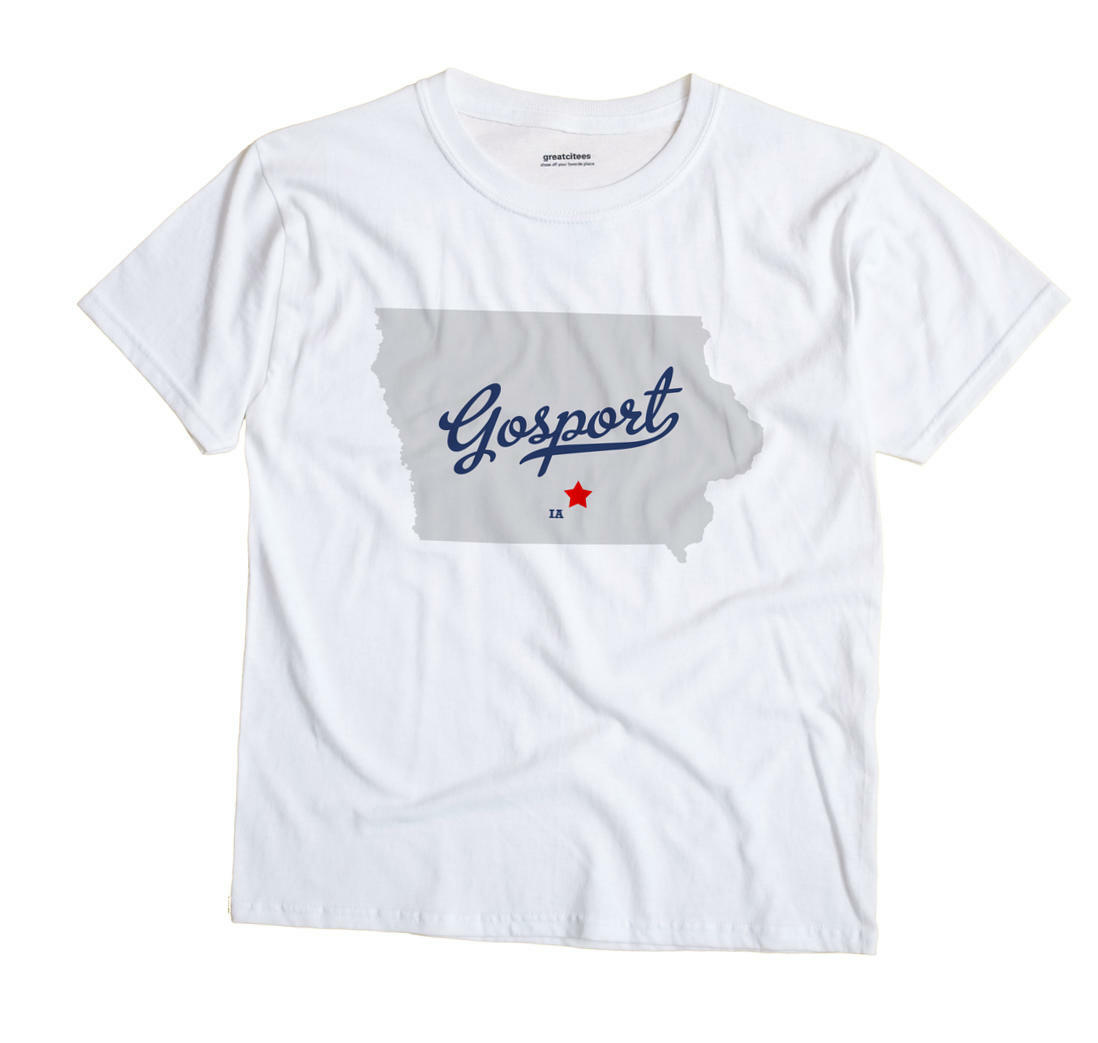 Gosport Iowa IA T-Shirt MAP