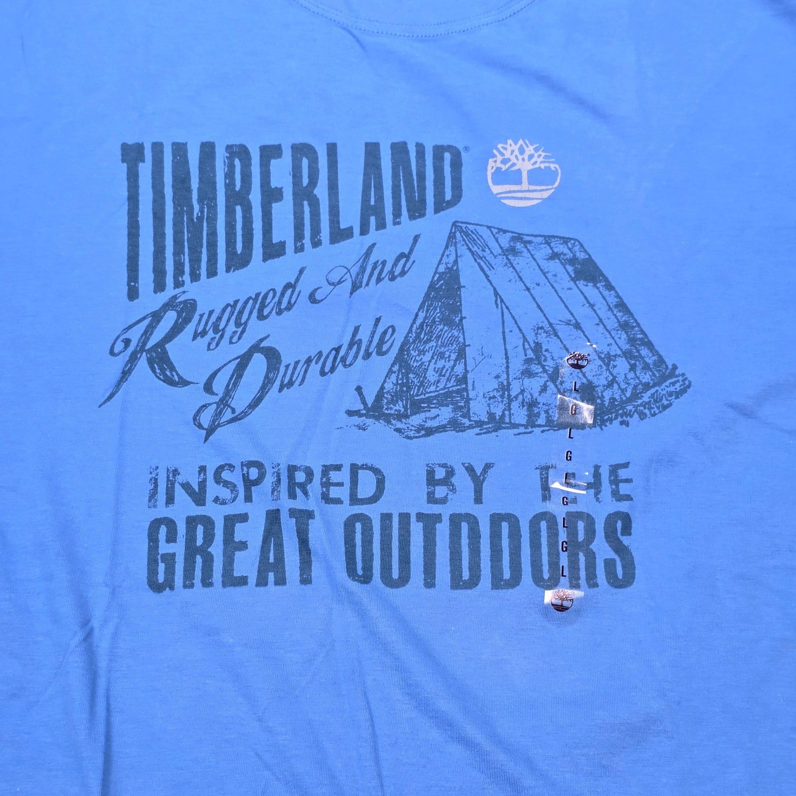 Timberland Great Outdoors Graphic T-Shirt Men&rsquo;s Size L Blue Rugged & Durable NWT