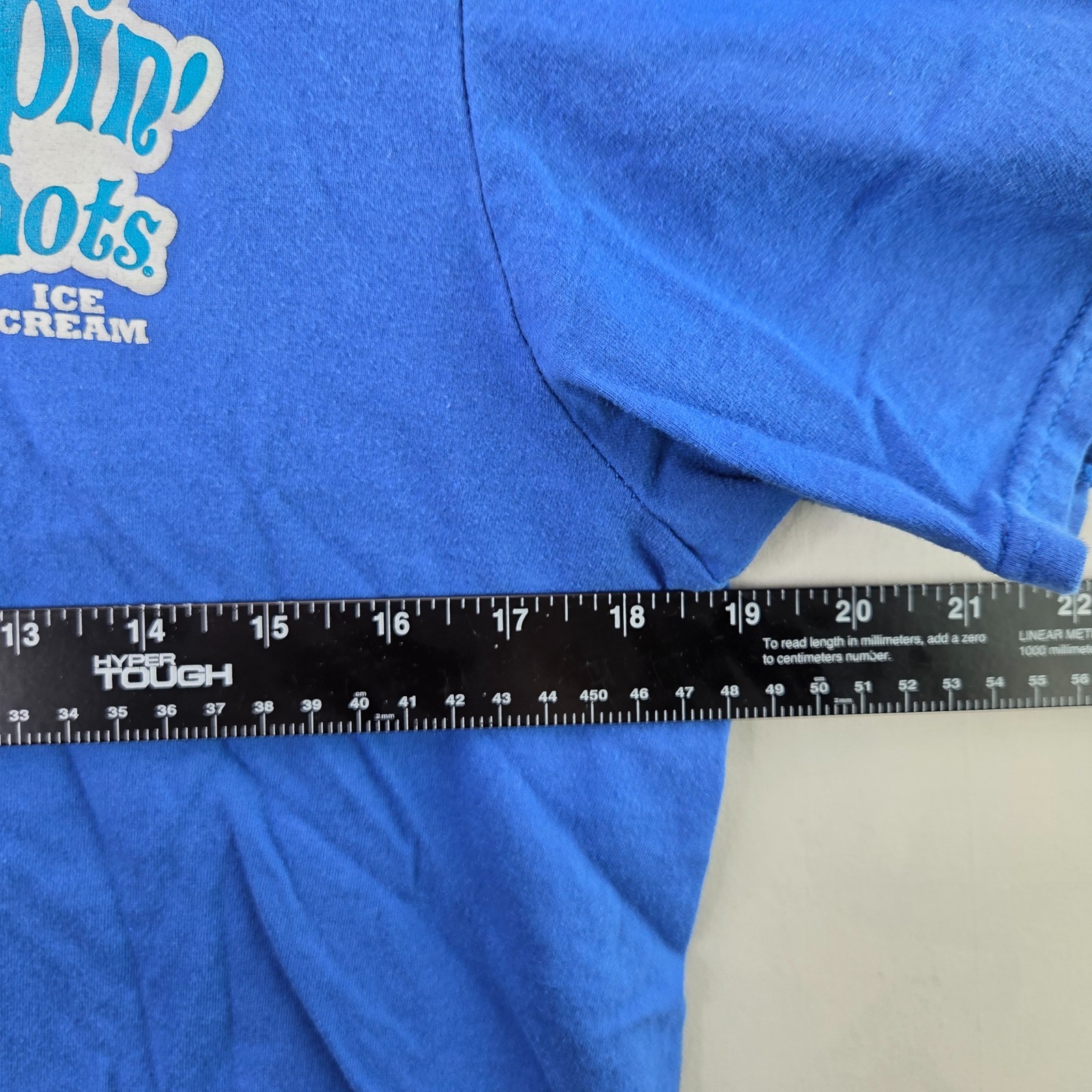 Gildan Softstyle Employee T Shirt Men Medium Blue Graphic Dippin&rsquo; Dots Ice Cream