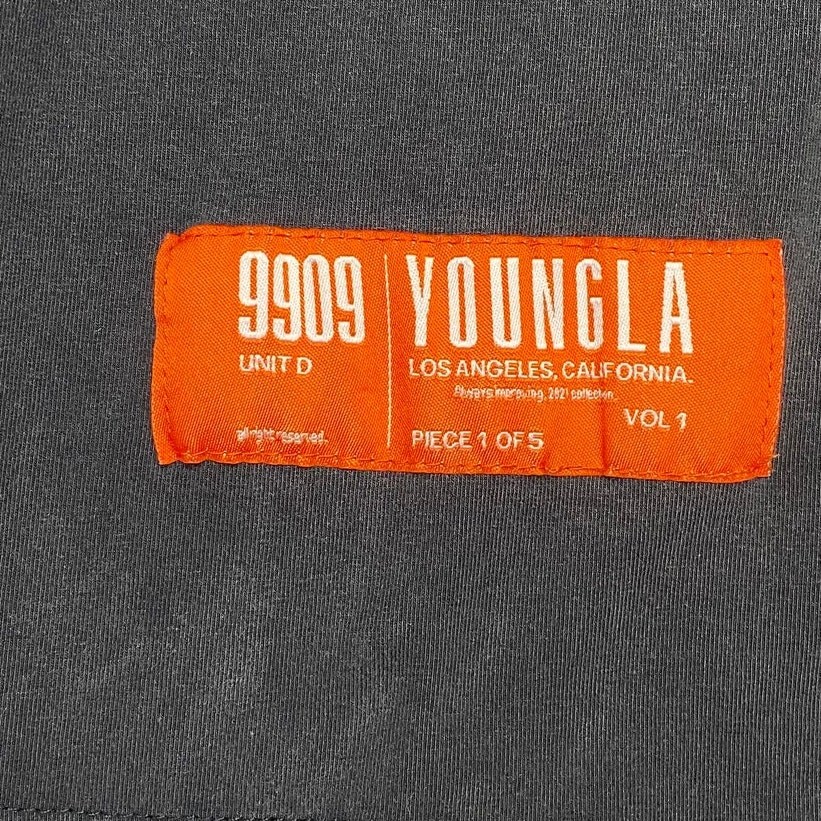 YoungLA 449 Washed Drip Tee Shirt Men&rsquo;s Small Always Improving Gym Rare
