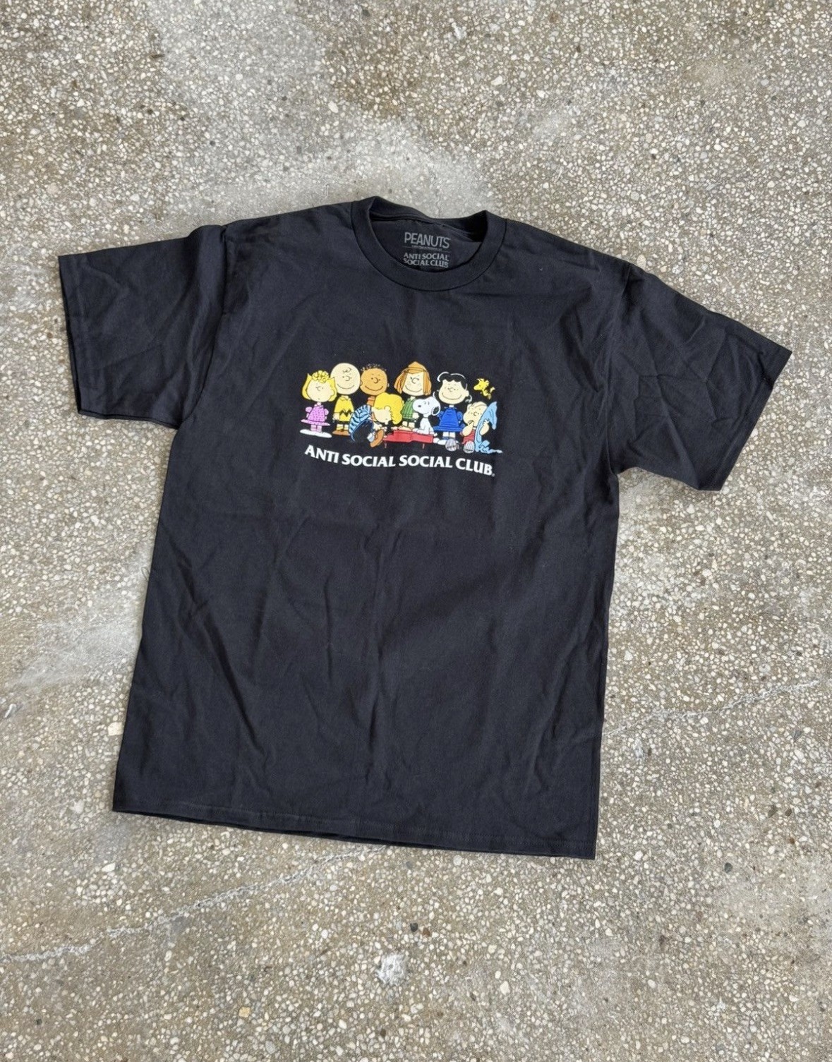 Anti Social Social Club x Peanuts Snoopy Charlie Brown Size Medium Tee BRAND NEW