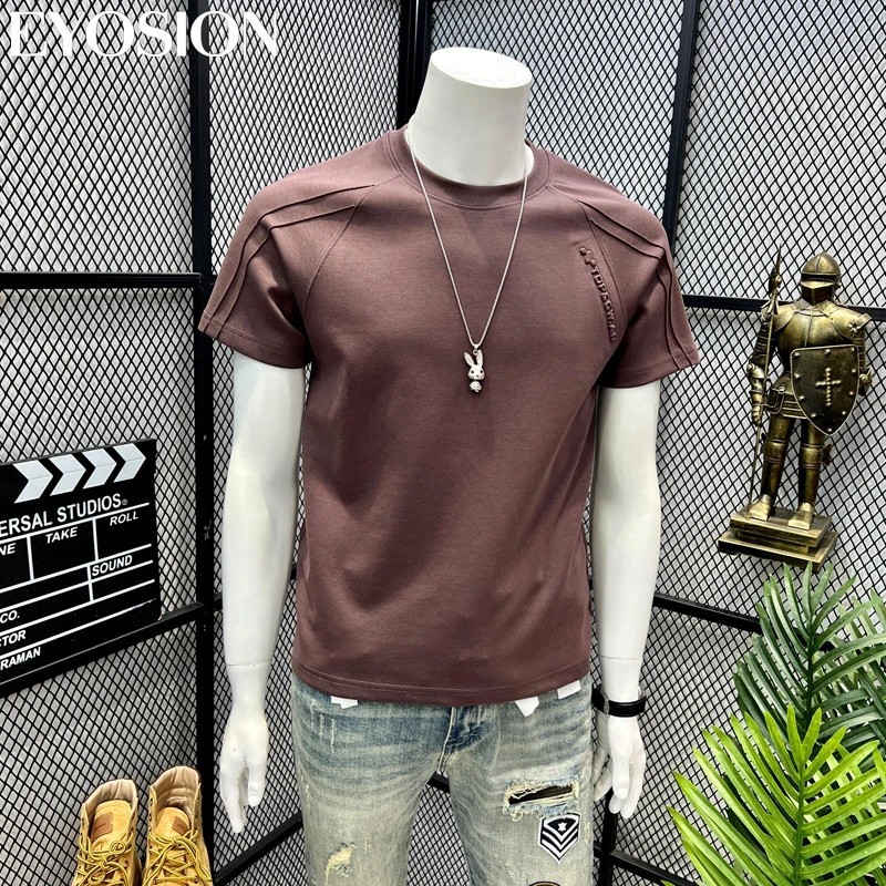 Premium Men&rsquo;s Cotton Short Sleeve Slim Fit Casual Crew Neck Fashion T-Shirt