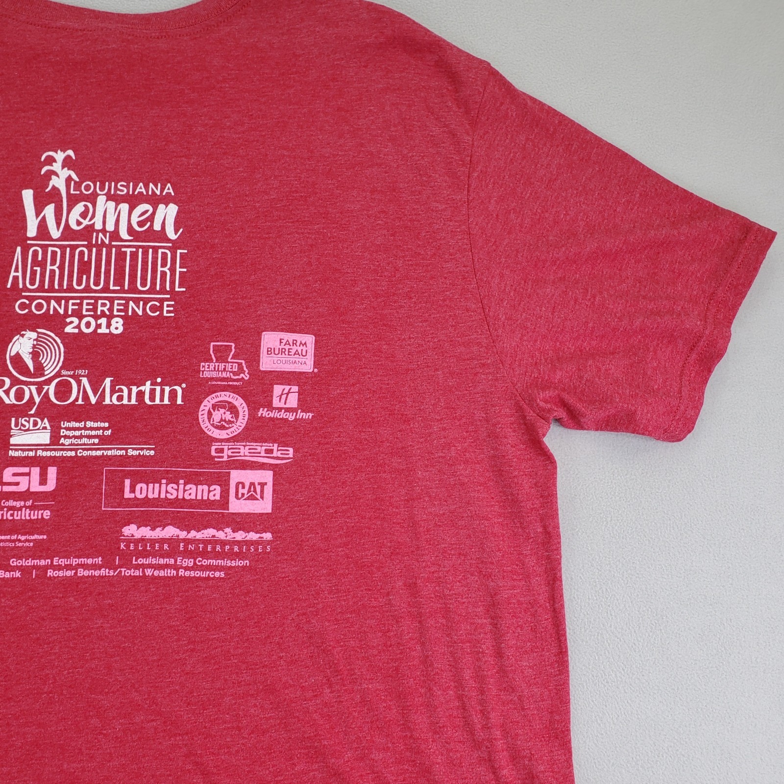 Louisiana Women in Agriculture Shirt Unisex XL Red Pink Soft Ring Spun 2018 Conf