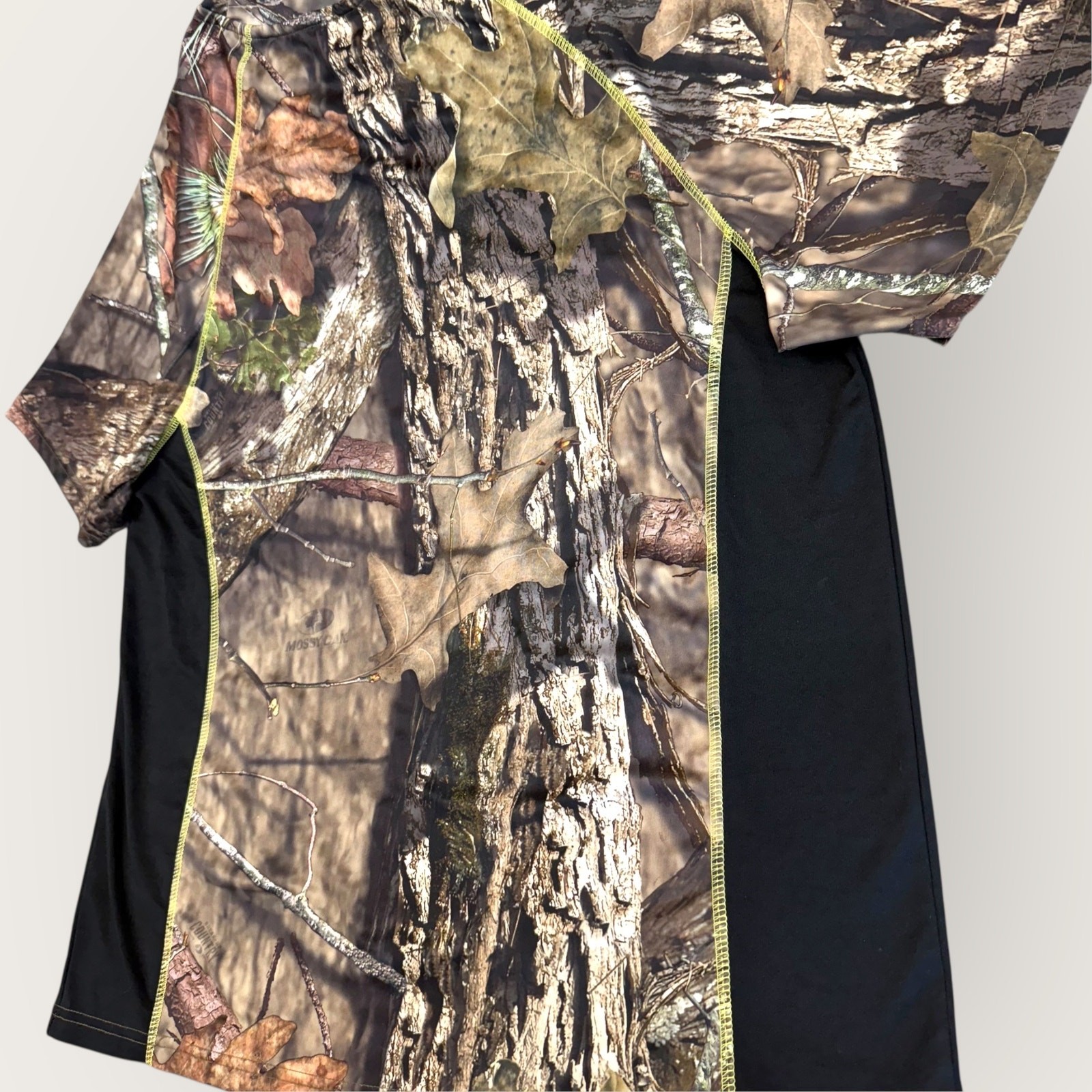 Mossy Oak Mens XL Short Sleeve Camo Dri More Tech Hunting Jersey T Shirt Brown