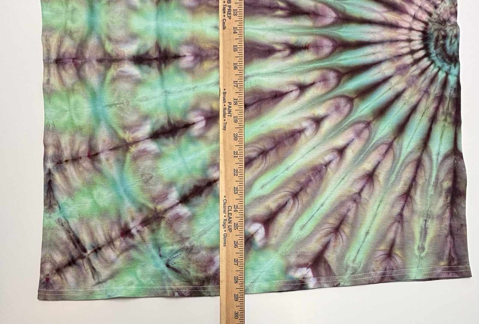 Handmade Ice Tie Dye Adult T-Shirt Unisex Size XL Green Fan Fold Gildan Tee NEW