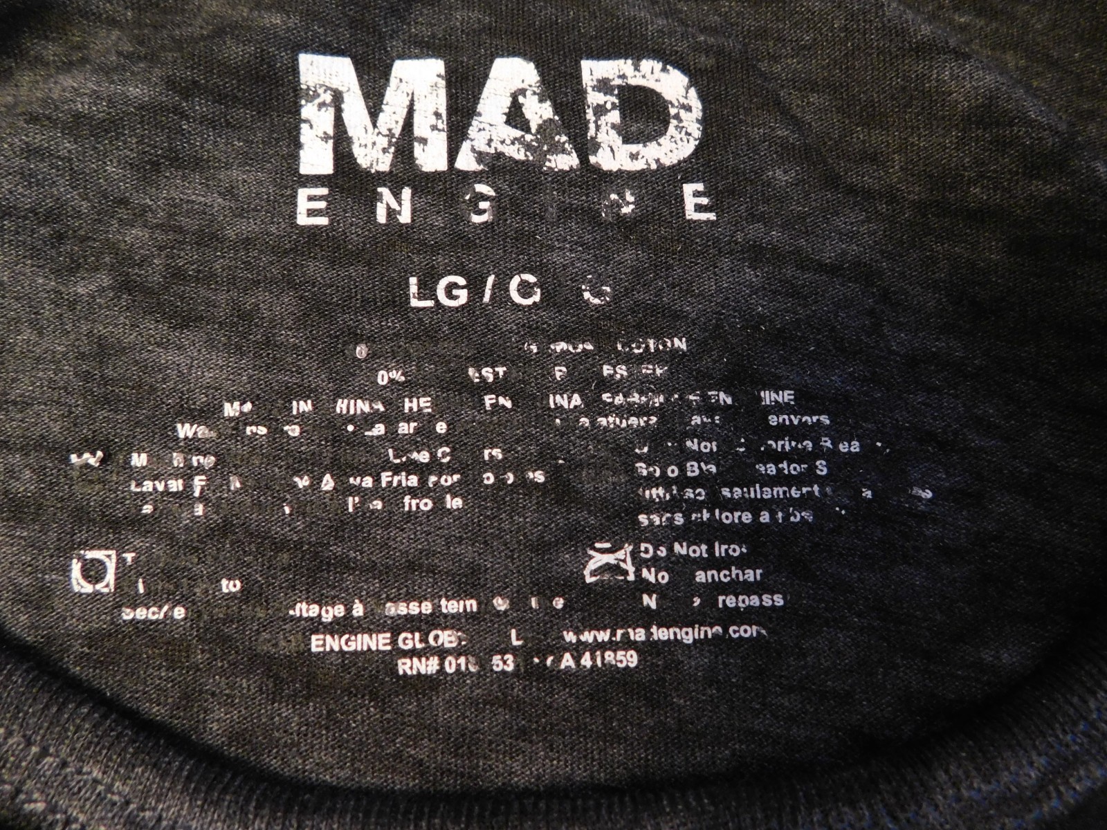 Mad Engine Men&rsquo;s Black Gray Graphic Print Sleeveless T-Shirt Round Neck Sz Large