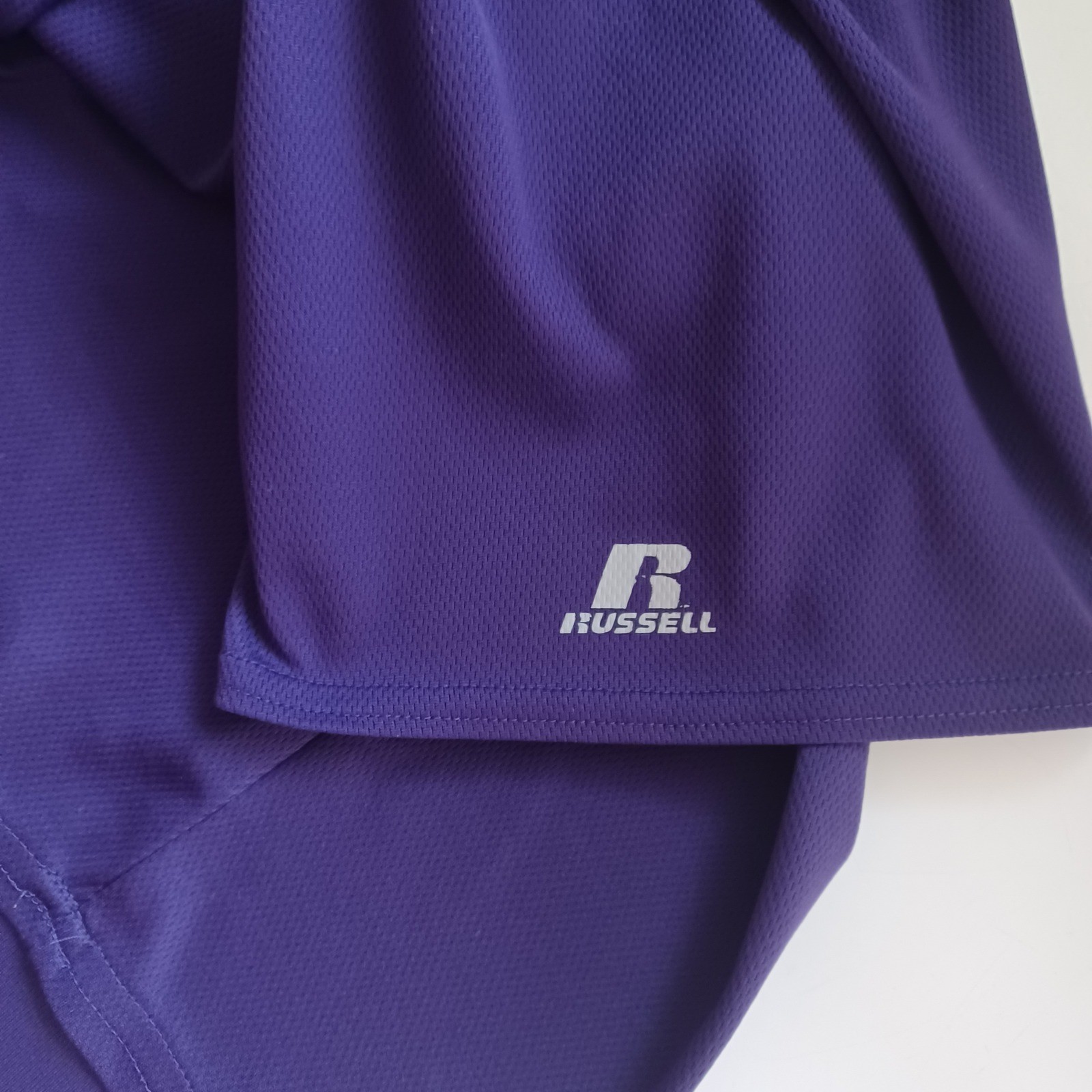 Russell Athletic Dri-Power Shirt Men Small Purple Performance Gym Running Sporty