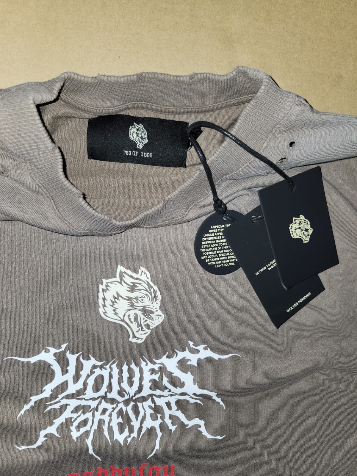 Darc Sport Mori Rose Distressed Grunge Tee In Mojave Brown Size M