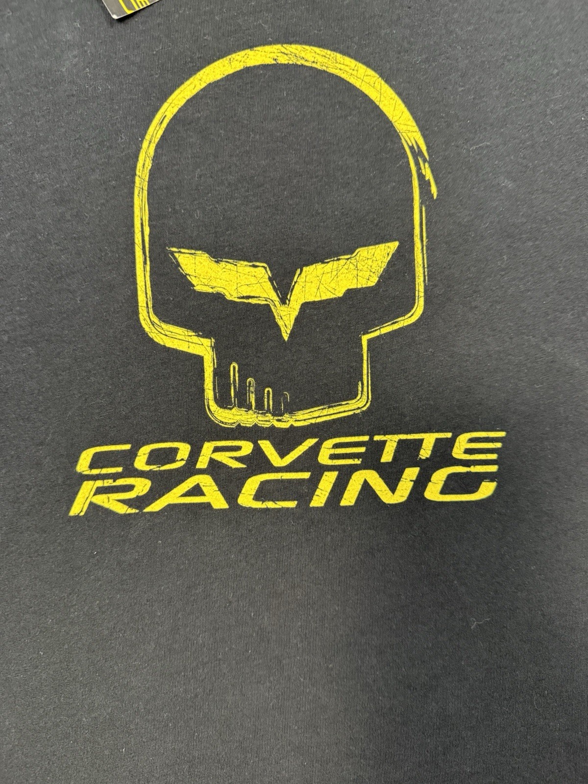 NWT Corvette Racing Jake Skull C6R Tee Black Yellow Women&rsquo;s L Le Mans