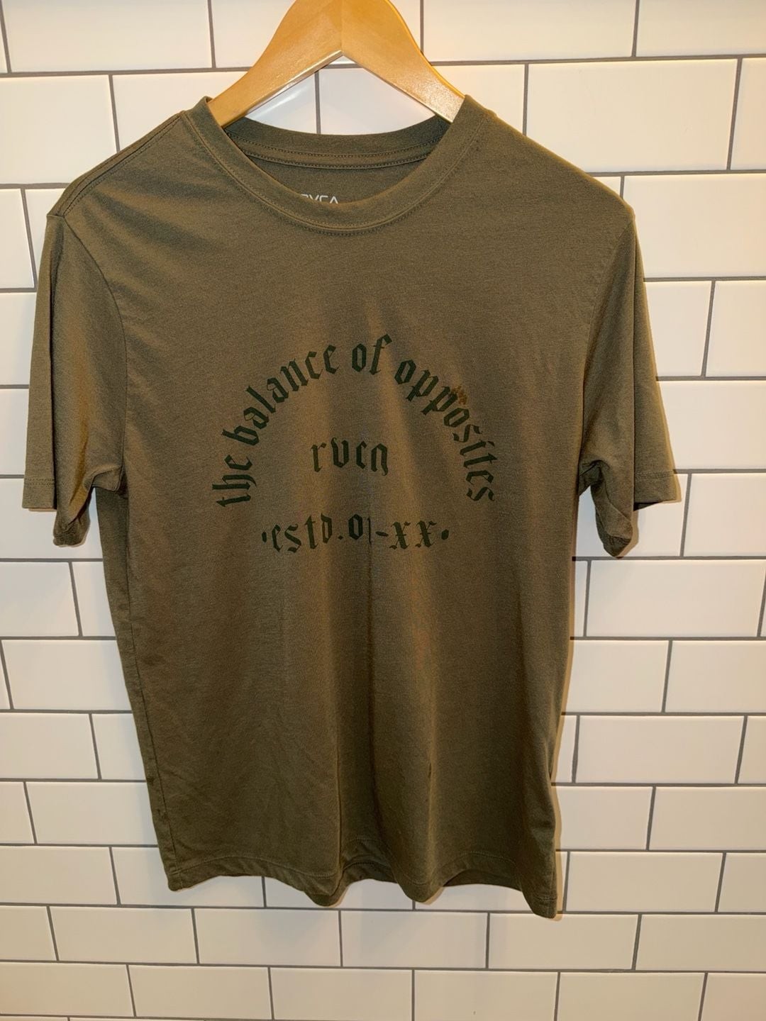 RVCA Old Arch Sport Tech T-Shirt Olive Green