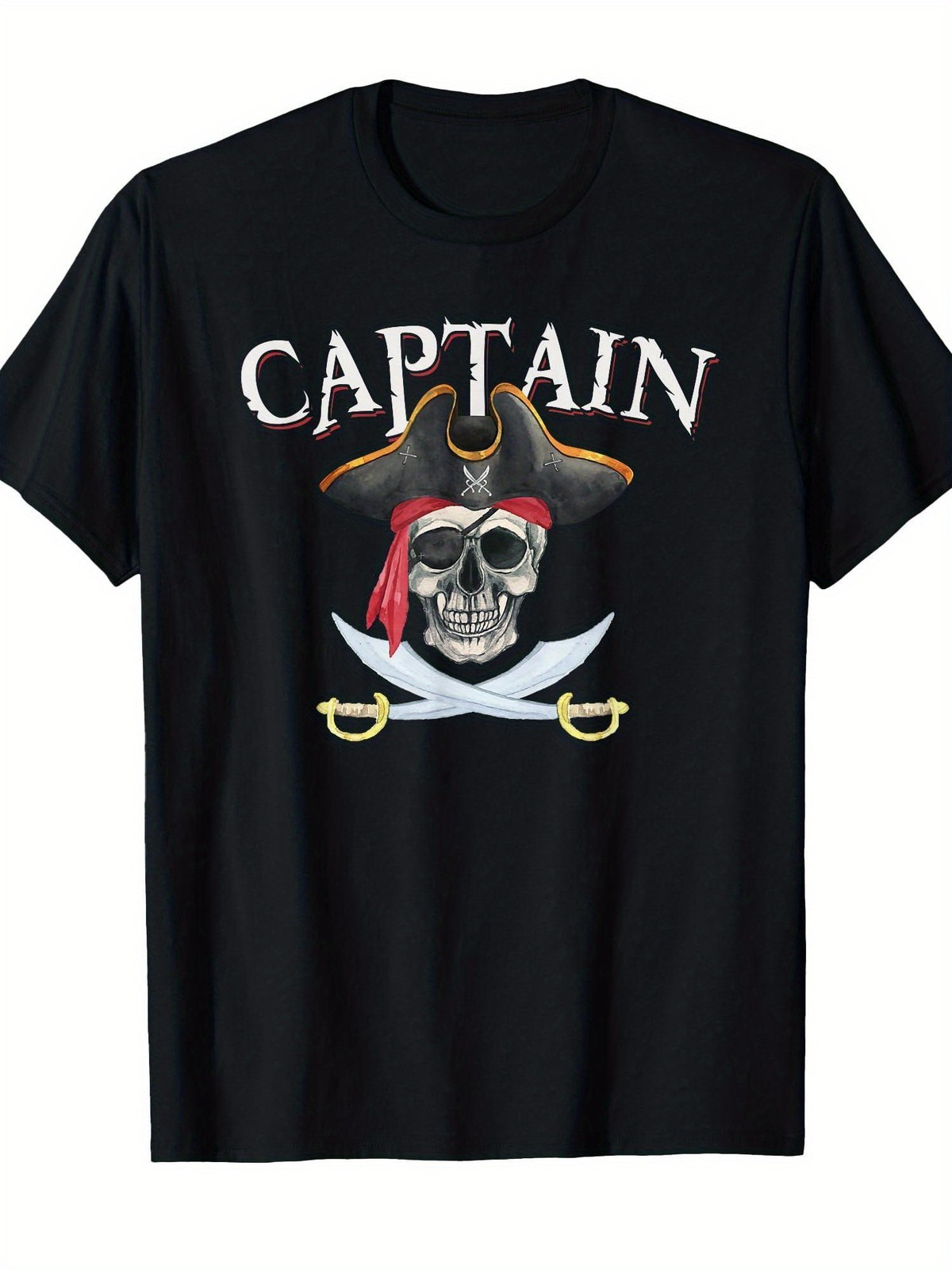 Men&rsquo;s Pirate Skull & Nautical Sailing T-Shirt Crew Neck Short Sleeve Shirt