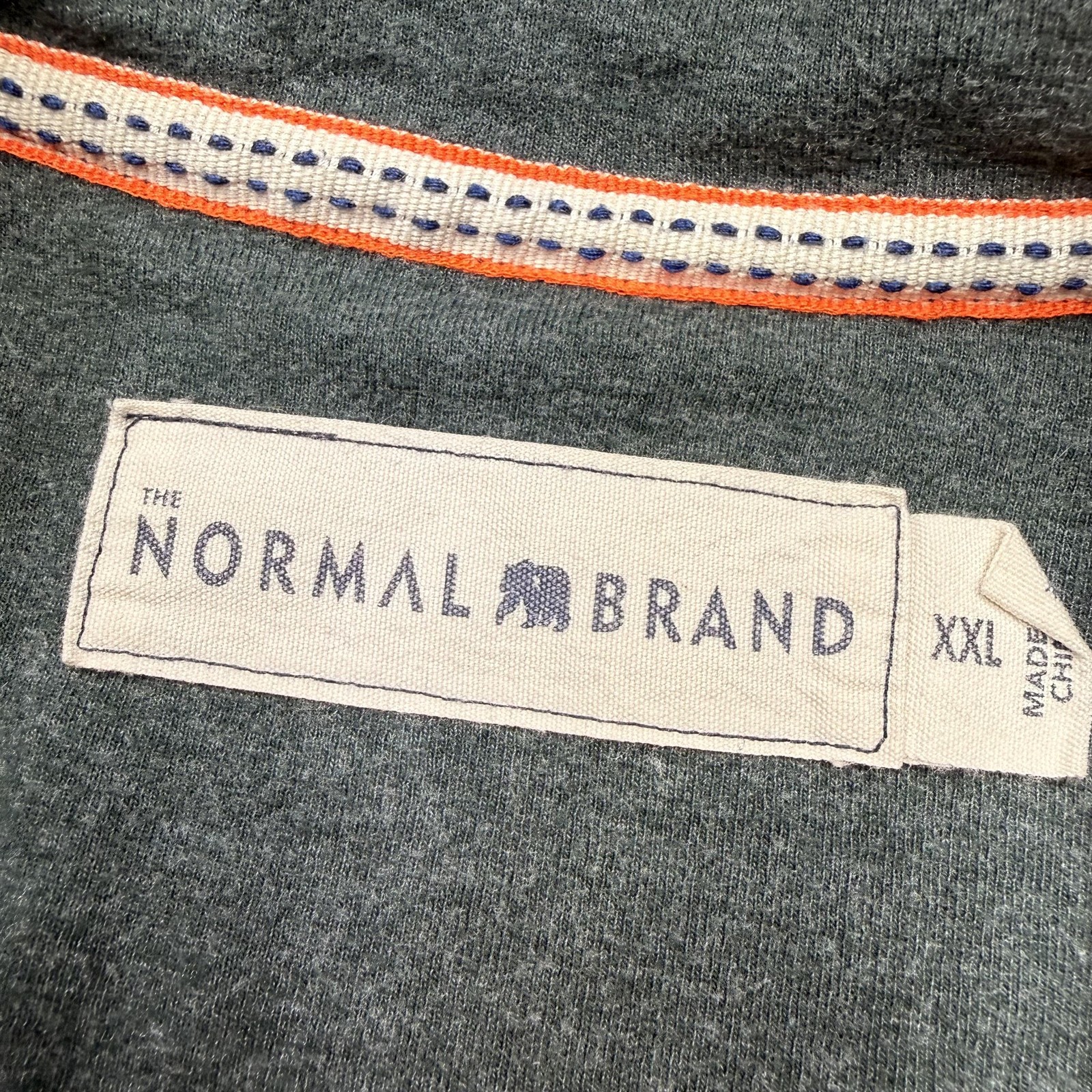 The Normal Brand Shirt Mens 2XL Gray Long Sleeve Henley Stretch Casual Tee