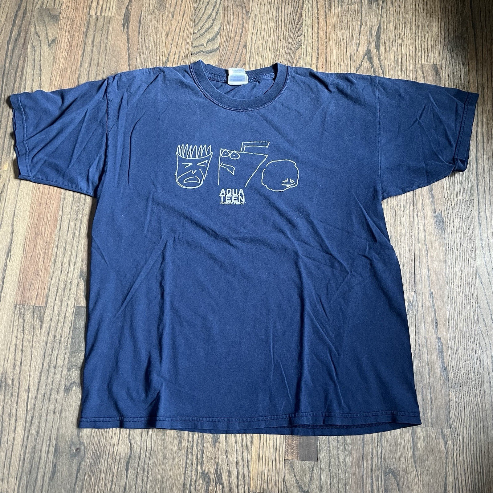 Vintage 2000s Aqua Teen Hunger Force Adult Swim Cartoon Promo Tee Shirt Sz XL